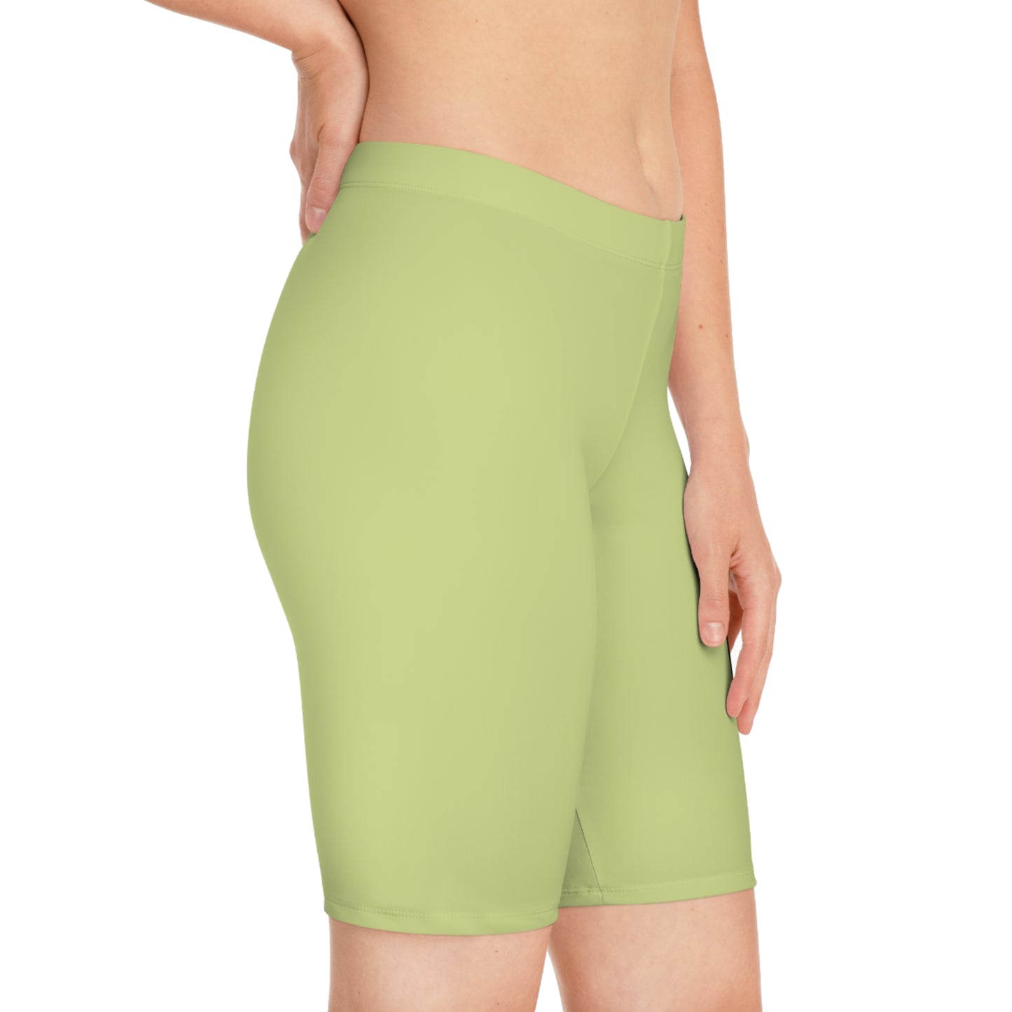 Green Color Biker Shorts, Green Biker Shorts