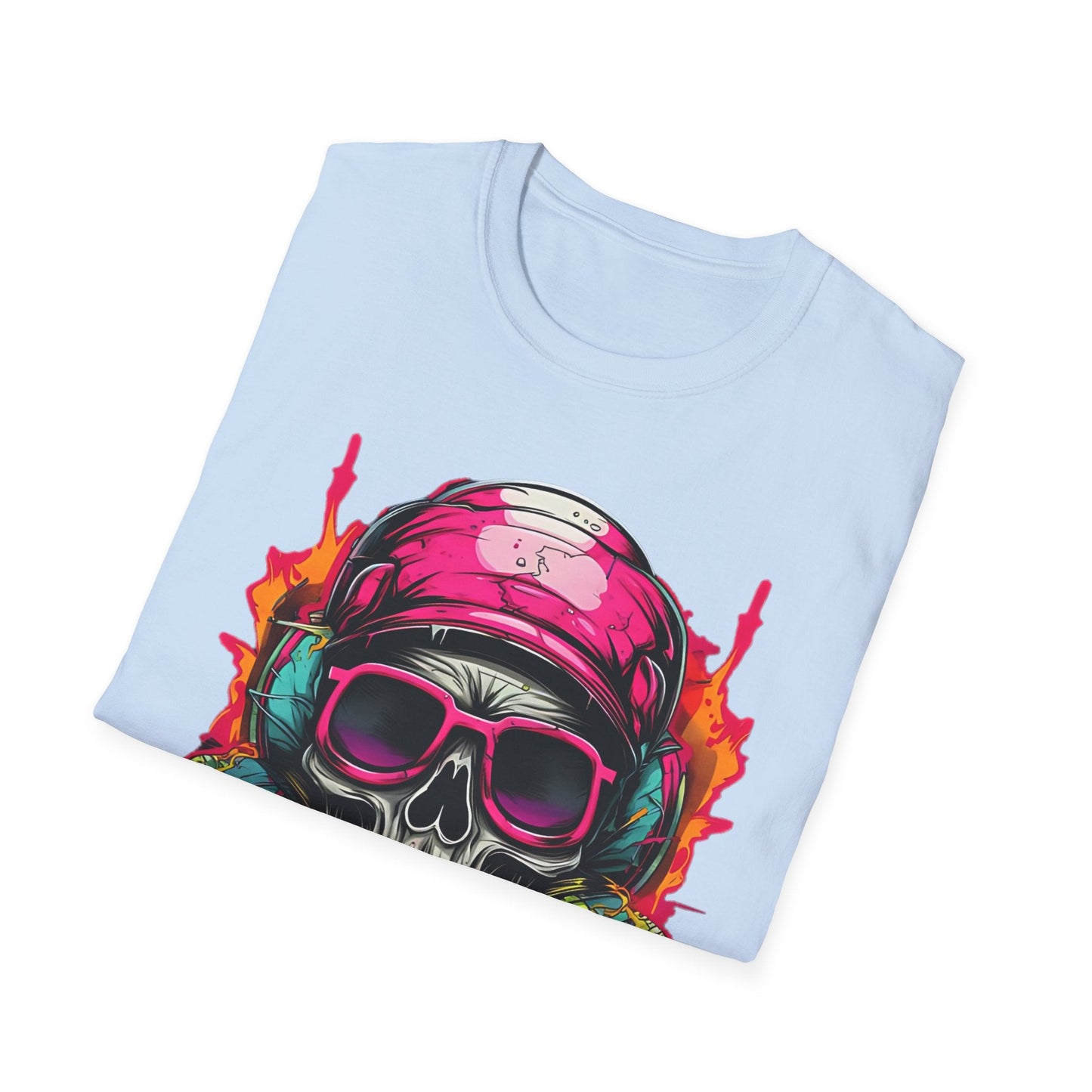 Skull Graphic Unisex Cotton T-shirt with Skeleton Artwork Design 25