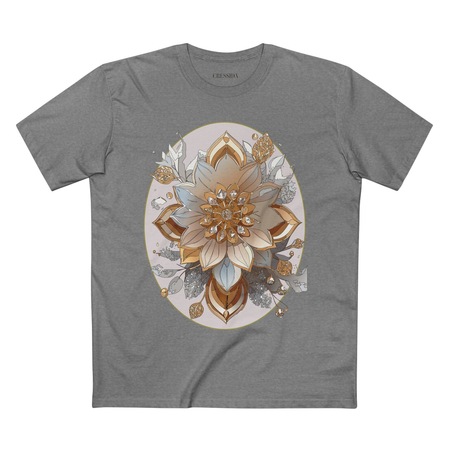 Floral Graphic T-Shirt Unisex 100 Cotton Art Design with Antique Flowers Tee 25
