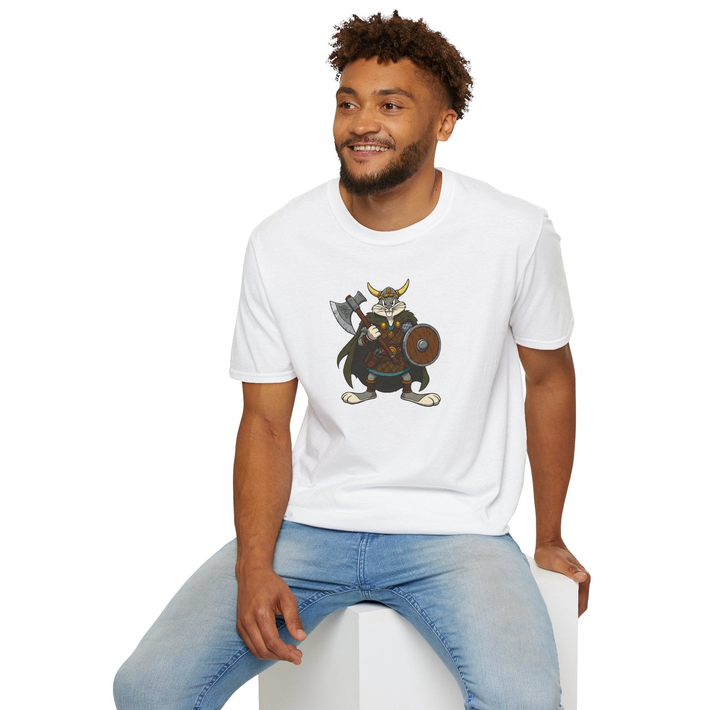Bugs Bunny T Shirt Cartoon Design Unisex Graphic Tee Gildan Softstyle 64000 Animation Artwork
