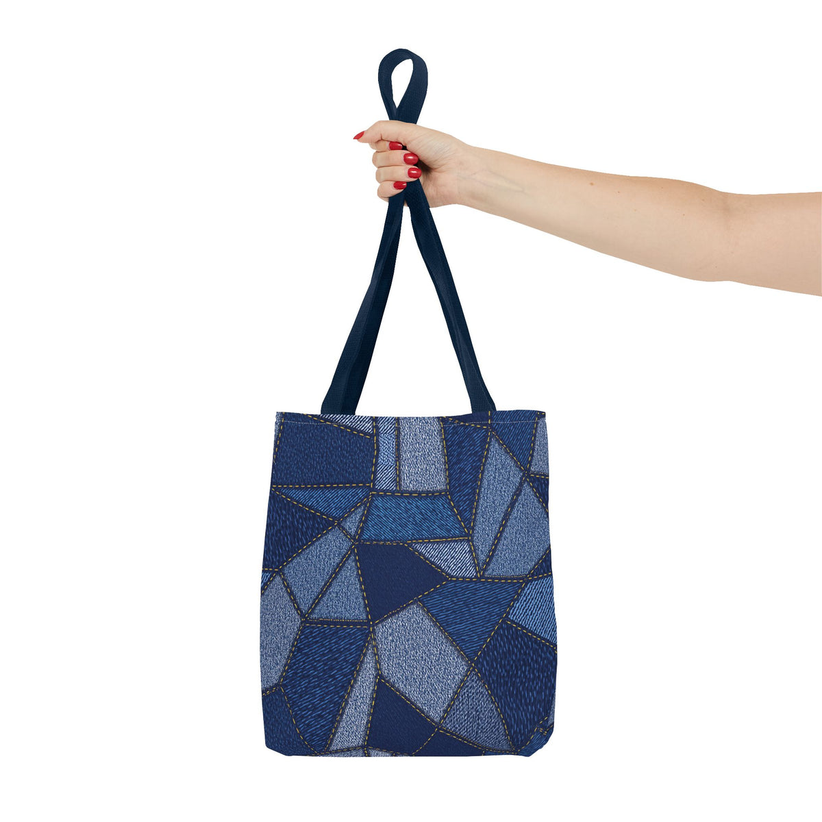 Denim Fabric Imitation Print Unisex Canvas Bag Poly Spun 3 Sizes Tote Bag 104