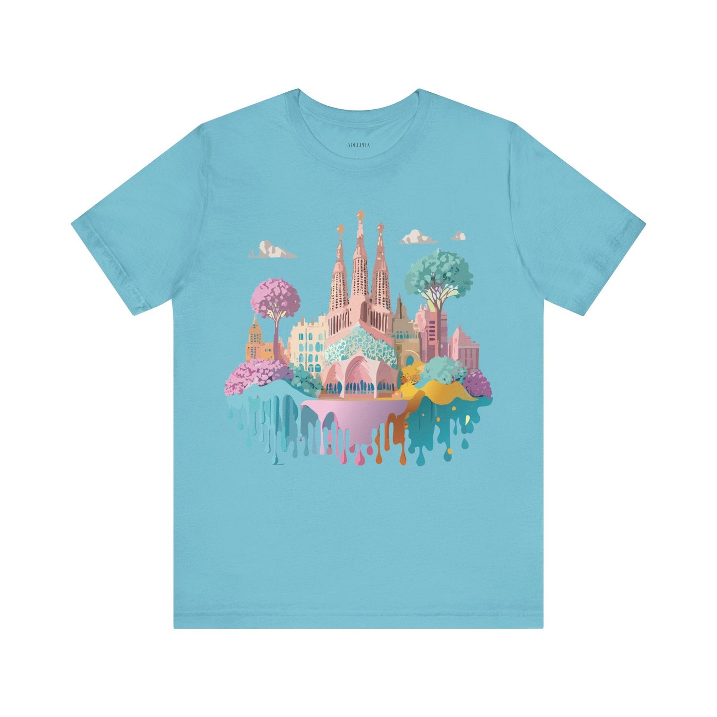 Unisex Graphic Tee With Original Vintage Inspired Artwork By Adelpha Barcelona Style