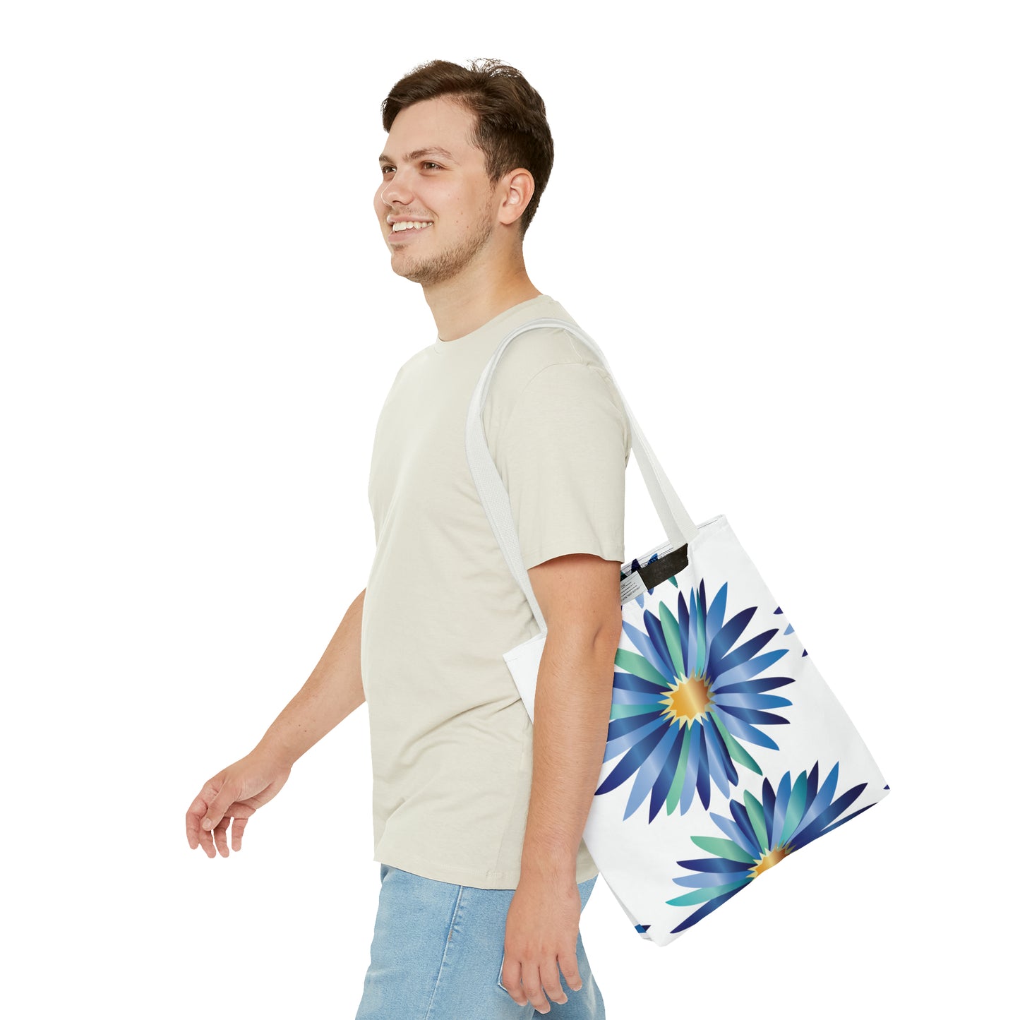 Canvas Bag with Floral Prints