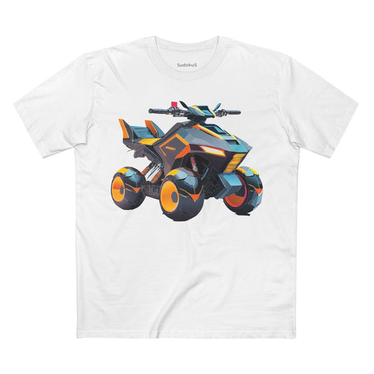 Moto Bike Graphic Unisex 100 Cotton Staple Tee 14