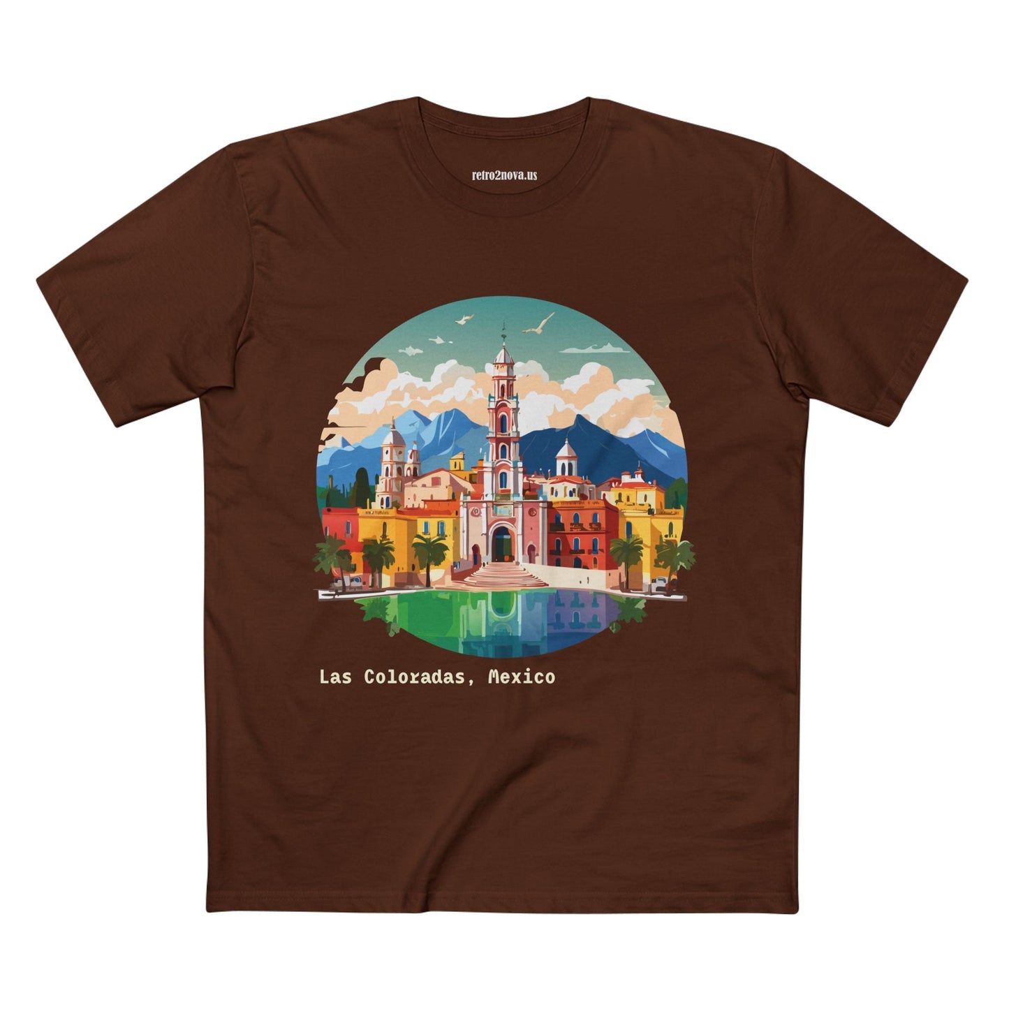 Travel Shirt for Mexico Tourists Unisex Premium Cotton Art Tee by Retro2Nova Original Art Design