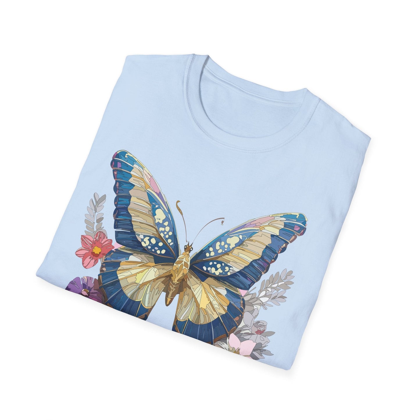 Butterfly Unisex Short Sleeve Tee Shirt Gildan Softstyle 64000 Monarch Design Graphic Tee