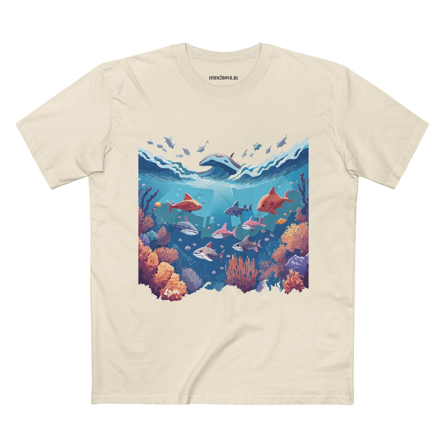 Ocean Shirt Ocean Pacific OP2 Unisex Premium Cotton Art Tee With Original Design Retro2Nova
