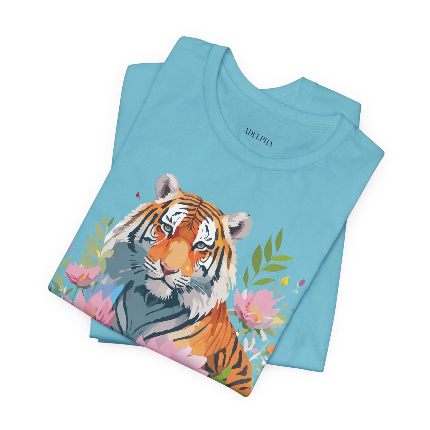 Tiger Graphic Tee Unisex Shirt By Adelpha Vintage Inspired Artwork Short Sleeve