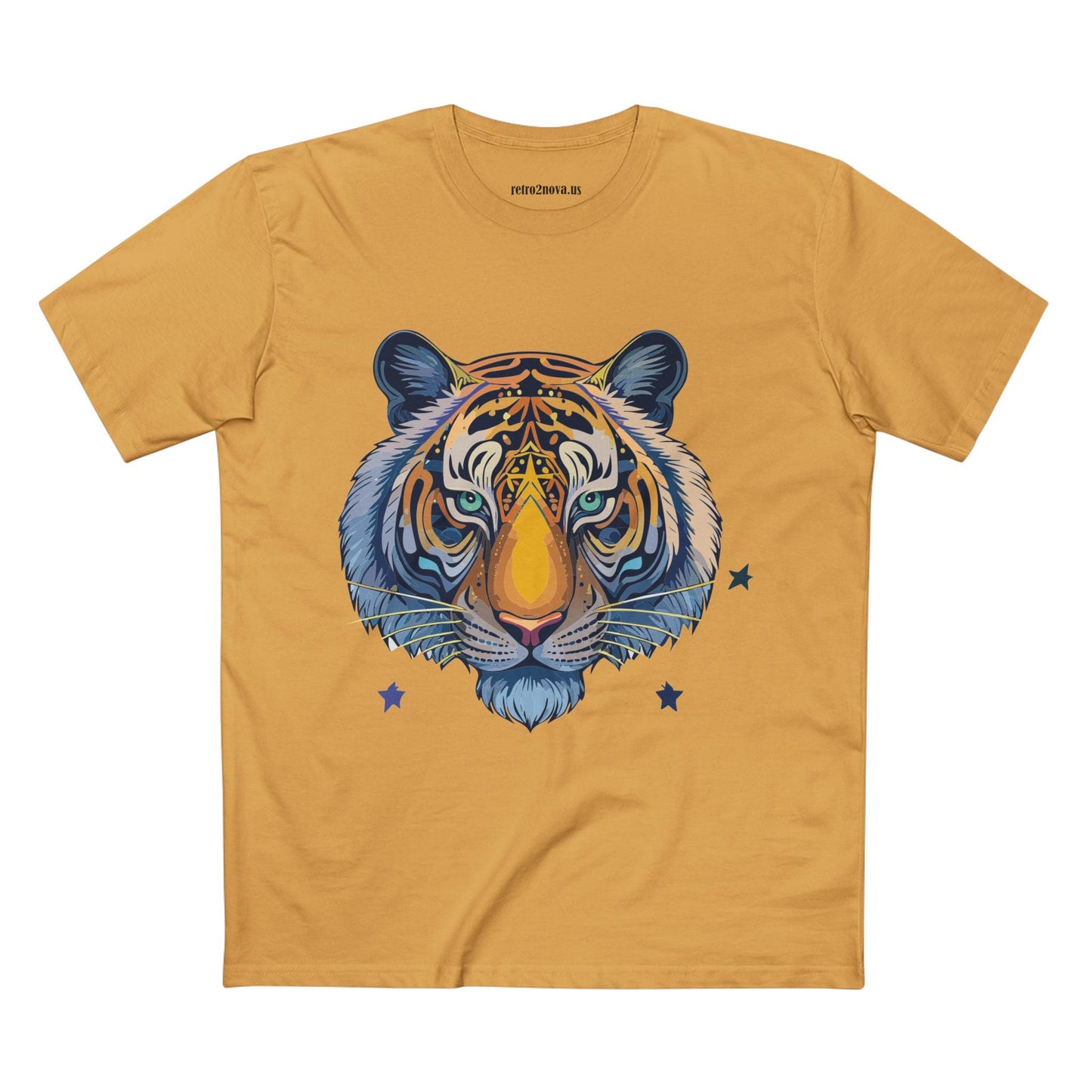 Unisex Tiger Shirt Premium Cotton Staple Tee With Original Art Design From Retro2Nova Art Collection For Everyday Comfort