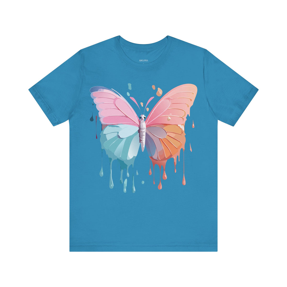 Butterfly Graphic Unisex Cotton Bella+Canvas Tee with Art Design n61