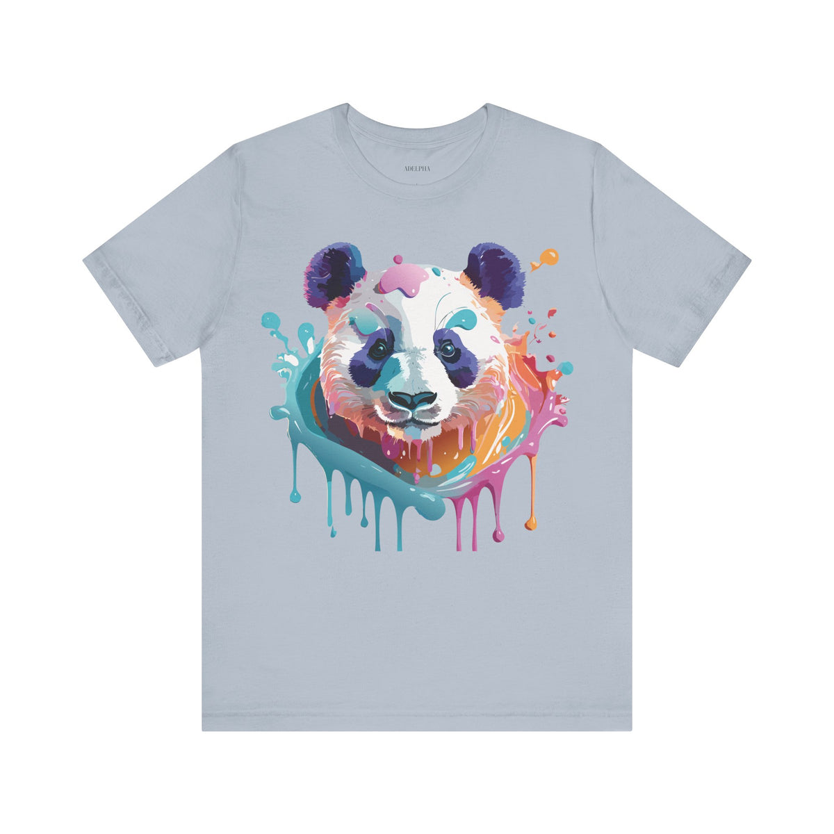 Panda Graphic Unisex Cotton Bella+Canvas Tee with Art Animal Design e145