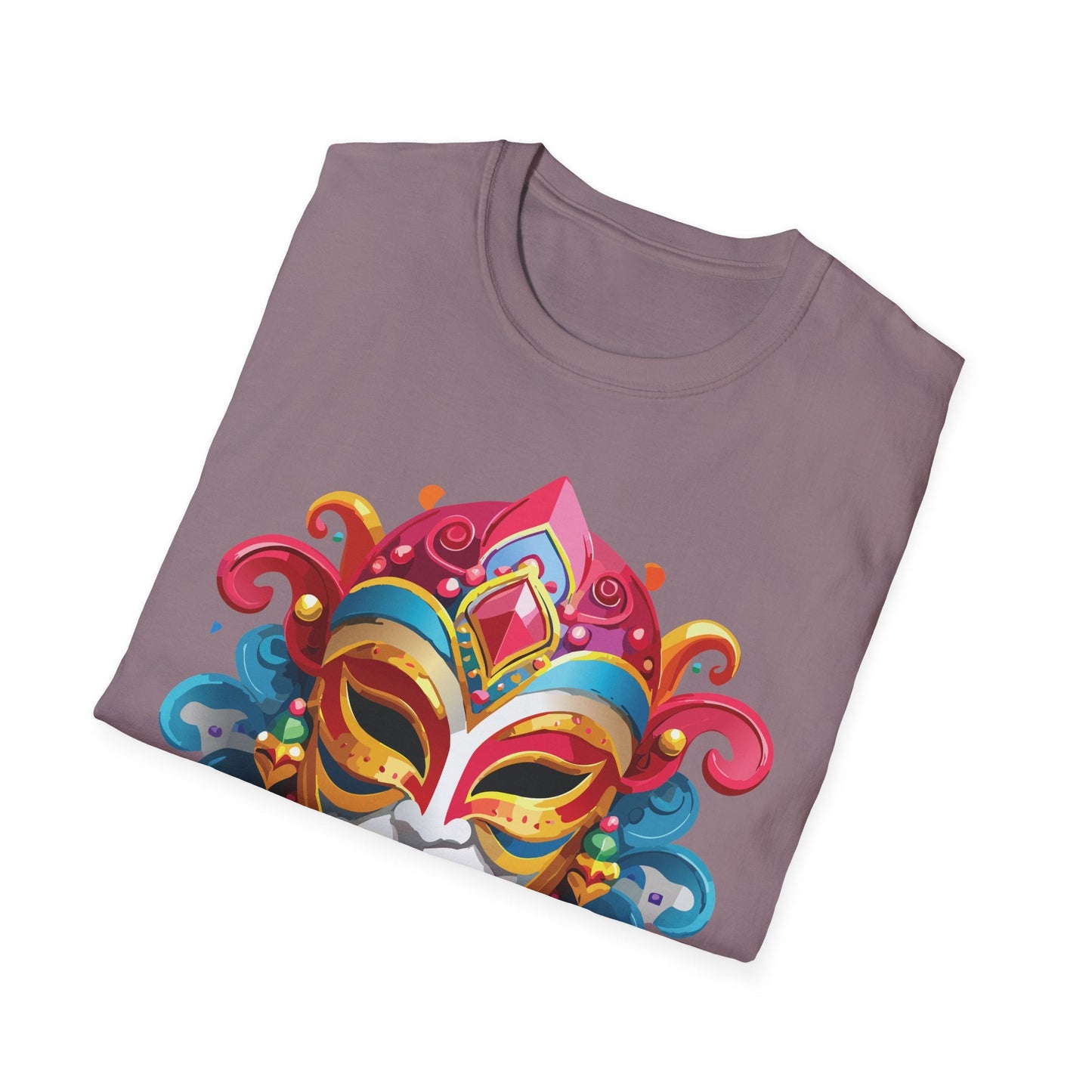 Mask Tee Shirt Unisex Masquerade Tees Softstyle 64000 100 Percent Cotton Lightweight Breathable