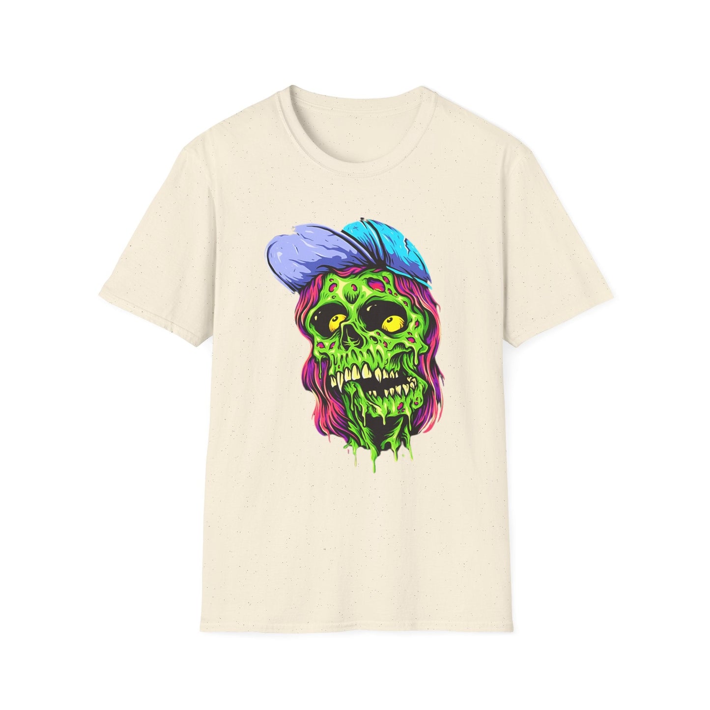 Unisex Skull Tee Shirt With Skeleton Artwork Gildan Softstyle 64000 Ring Spun Cotton