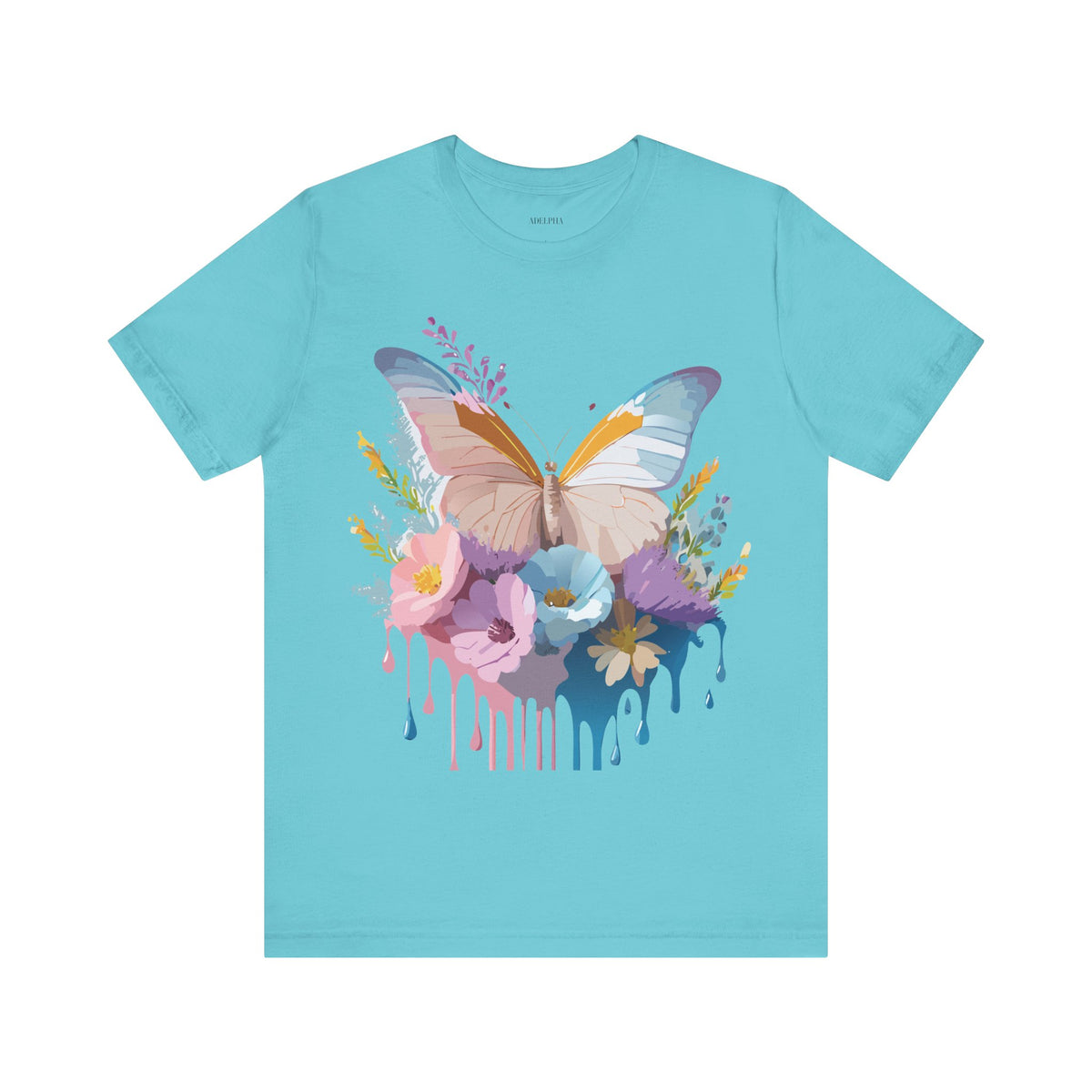 Butterfly Graphic Unisex Cotton Bella+Canvas Tee with Art Design n36