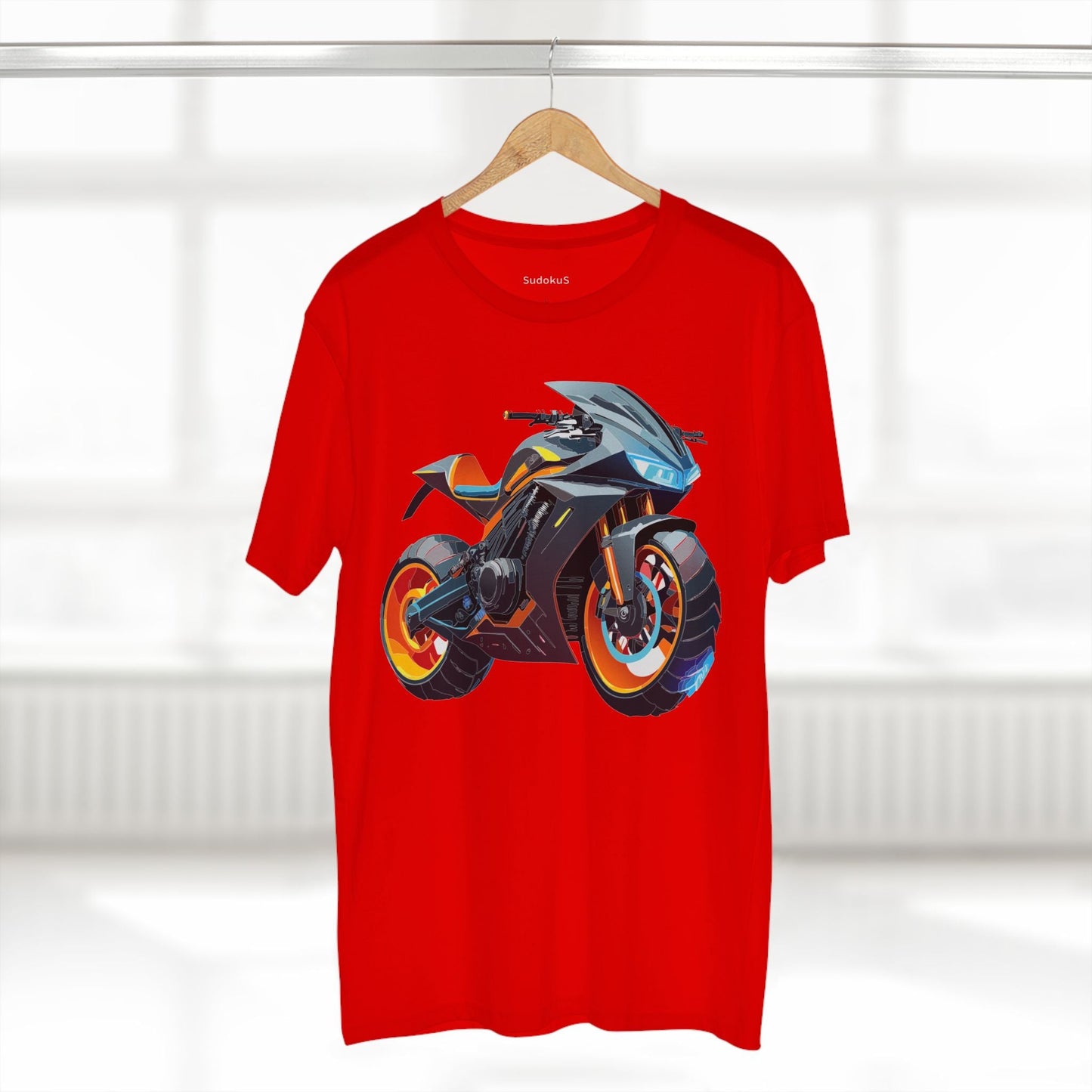 Moto Bike Graphic Unisex 100 Cotton Staple Tee 31