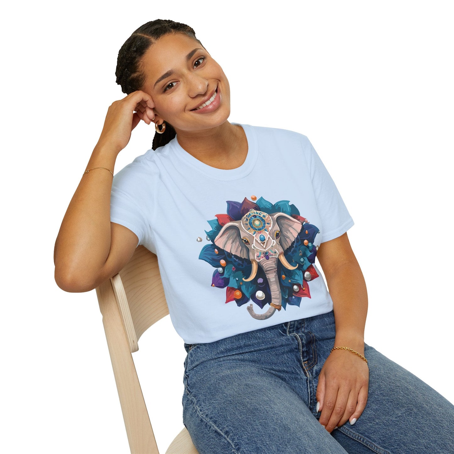 Elephant T Shirt Unisex Softstyle 64000 Short Sleeve Cotton Tee Comfortable Everyday Wear