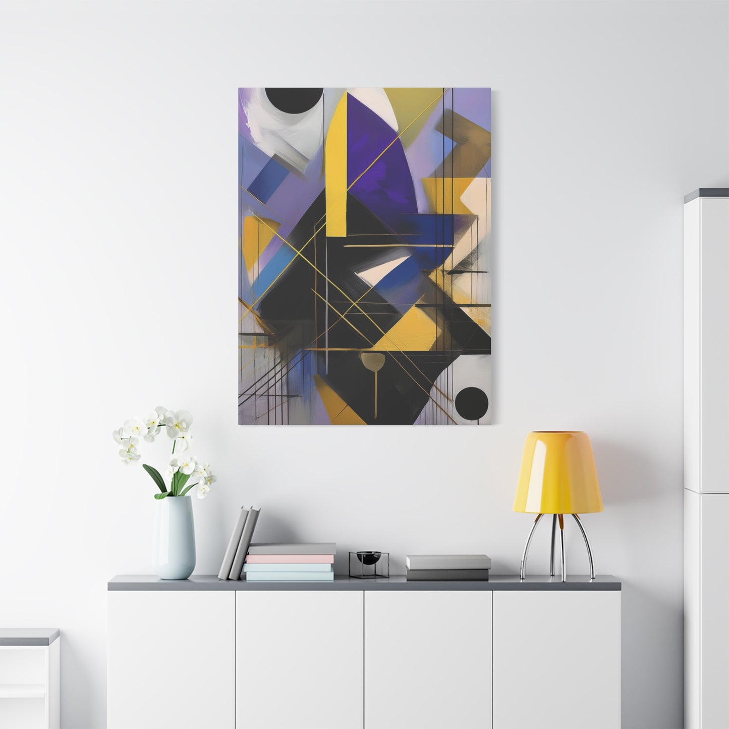 Purple Abstract Painting Print Canvas 20x24,20x30,24x30, 24x32,24x36,30x40, 32x48,36x48,40x60 Pine-Wood Inner Frame ABS-33