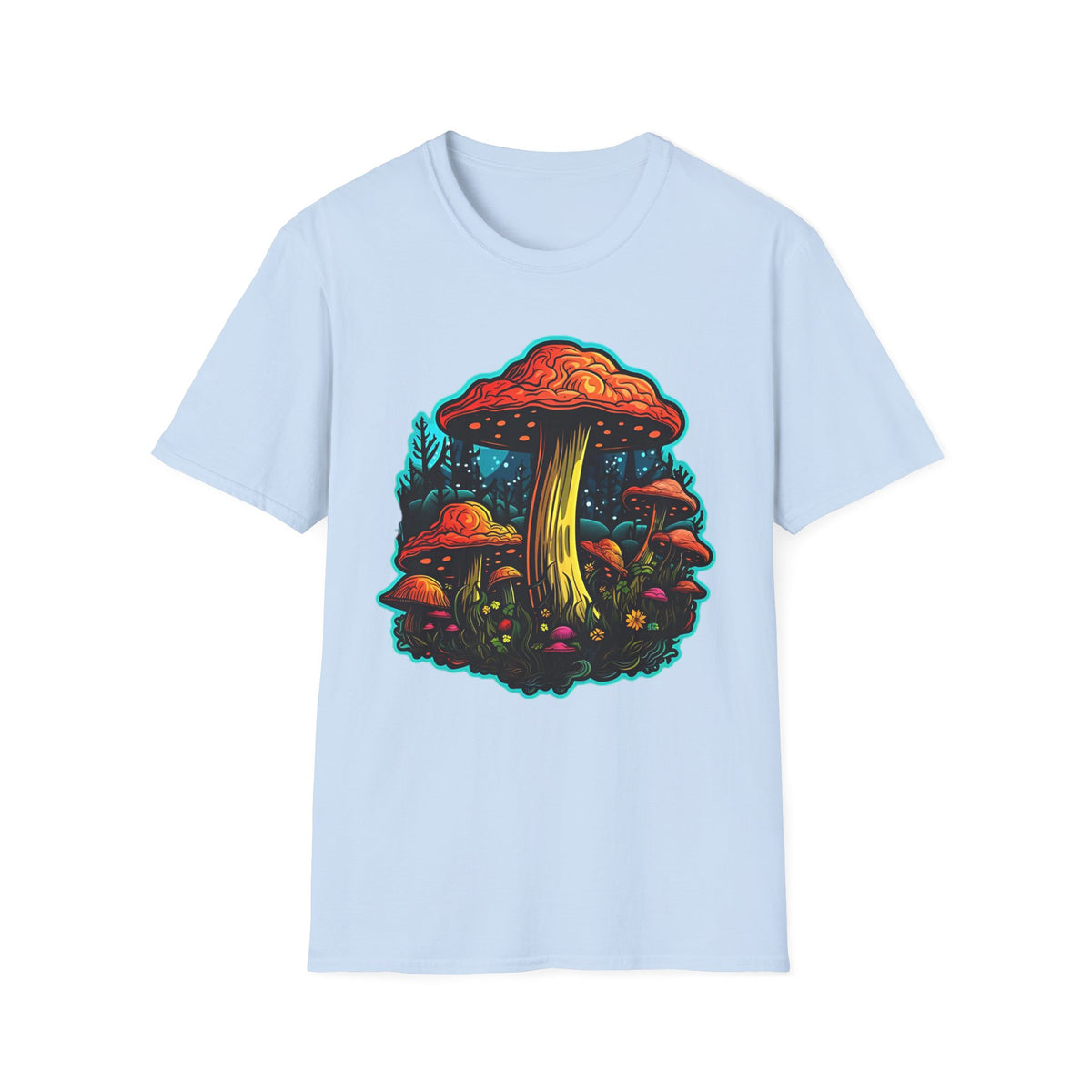 Funny Mashroom Graphic Tee Gildan Unisex 100 Cotton Tee Shirt h22