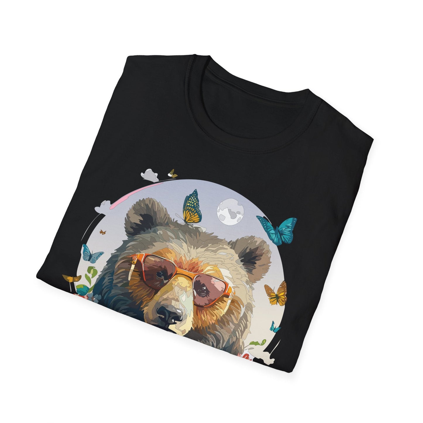 Bear T Shirt Unisex Softstyle Tee 100 Percent Ring Spun Cotton Gildan 64000 Comfortable Wear