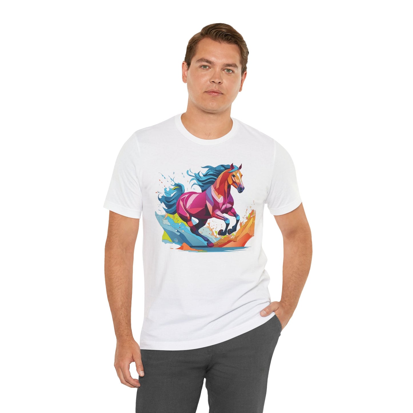 Unisex Animal Tee Shirt With Wild Animals Art Design Short Sleeve Casual Wear Everyday