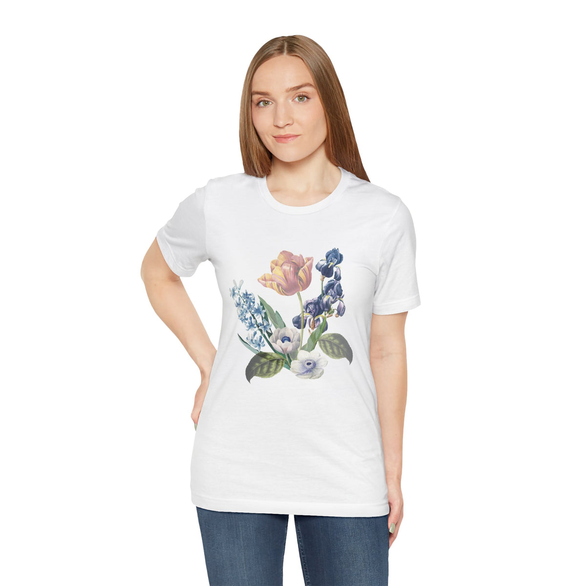 Floral Graphic Tee Shirt - Bella+Canvas Unisex 100 Cotton 52