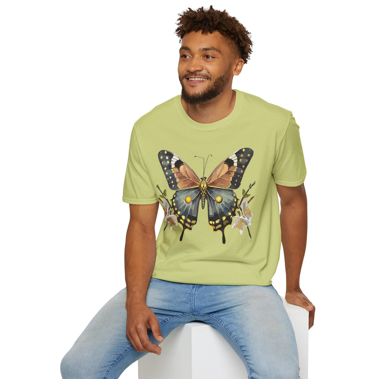 Butterfly Shirt Unisex Gildan Softstyle T Shirt Monarch Butterfly Tee 100 Percent Ring Spun Cotton