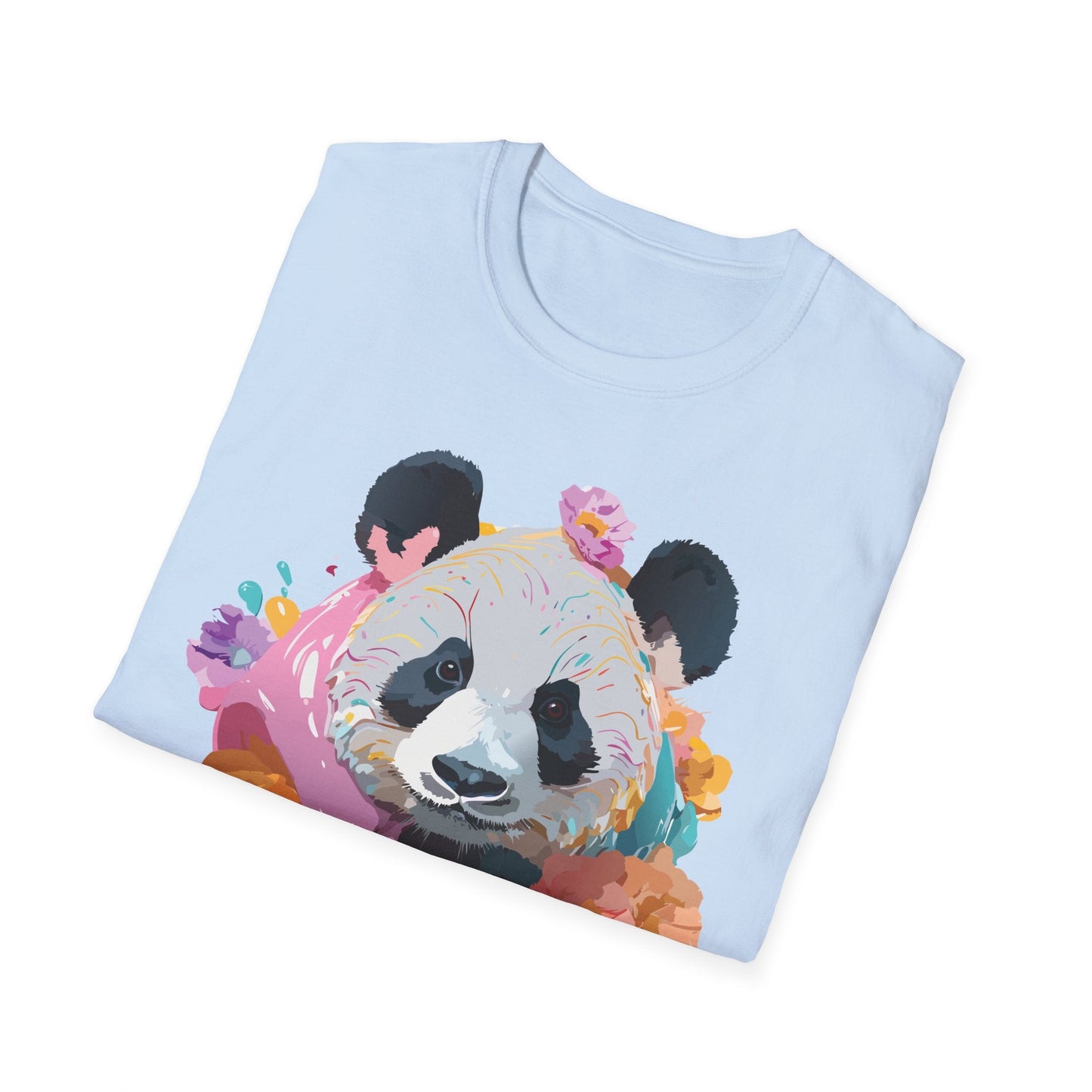 Gildan Softstyle Panda Shirt Unisex T Shirt With Panda Animal Design 100 Percent Cotton Tee
