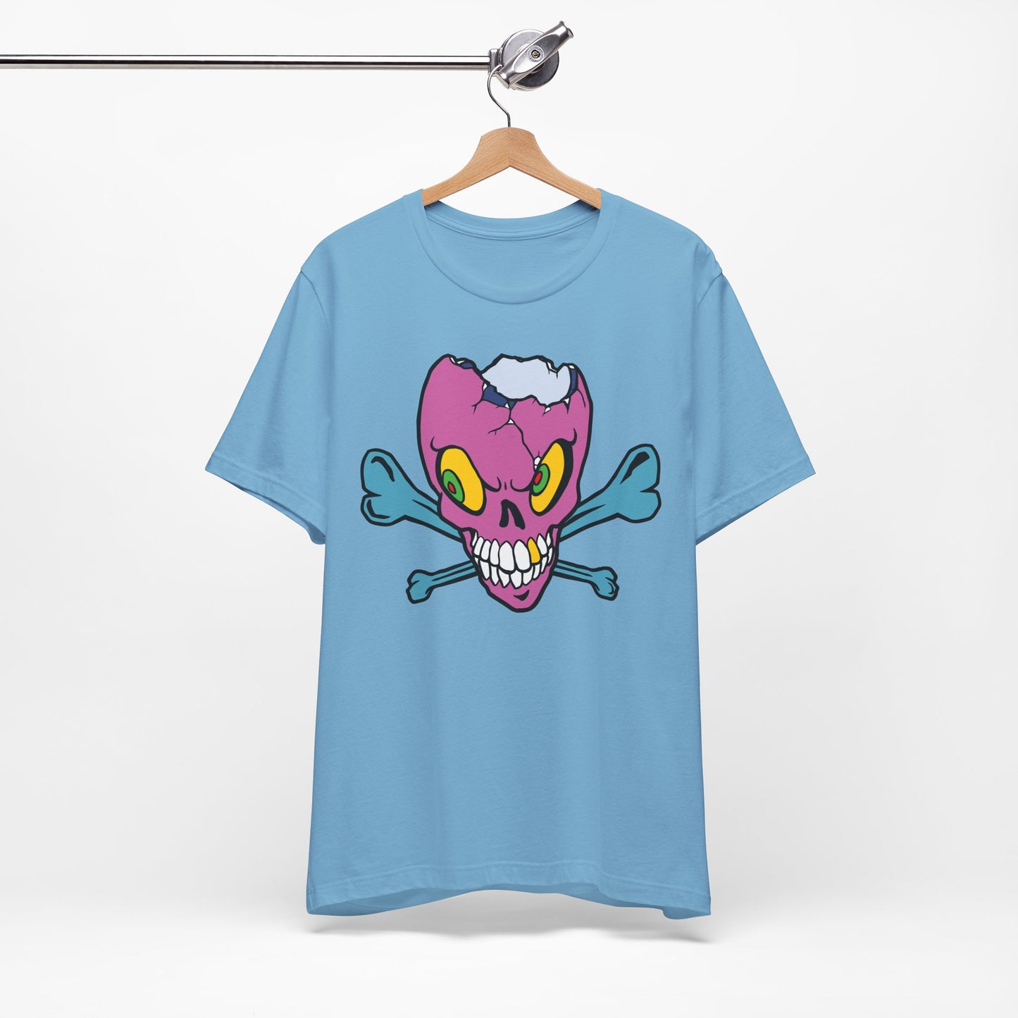 Purple Skull Graphic Design Tee, Skull Shirt, Vintage Tees, Art Design T-Shirt, Vintage Graphic Tee, Art Shirts with Skulls
