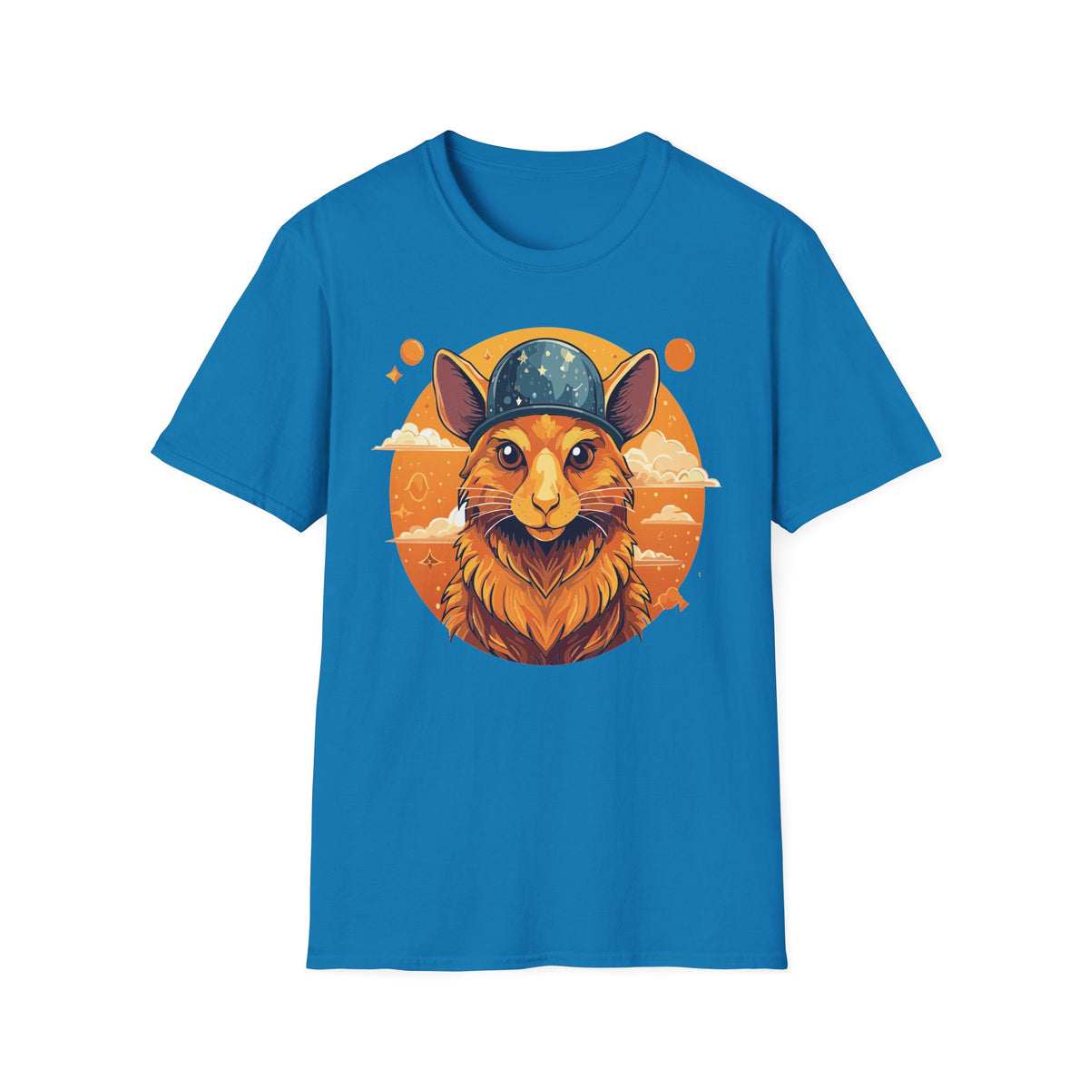 Space Helmet Fox T-Shirt | Retro Sunset Fox Illustration