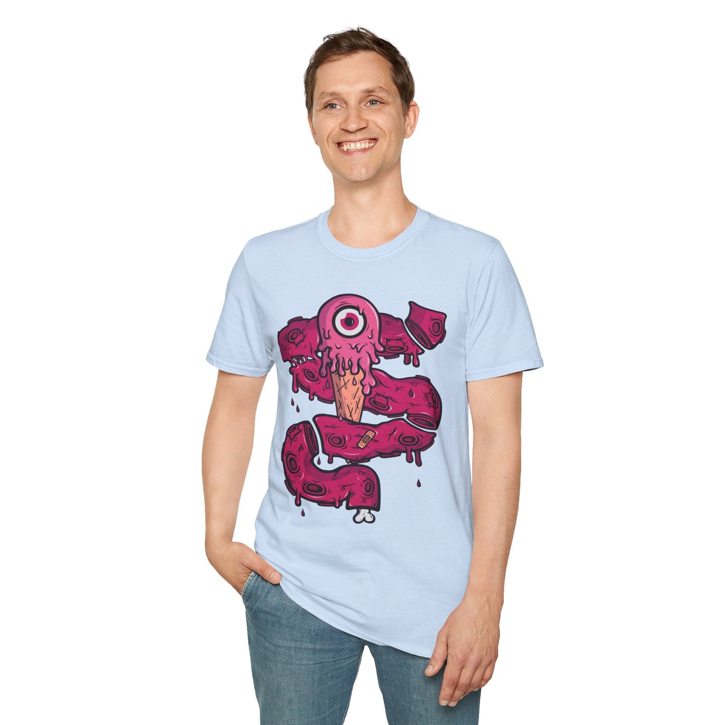 Cartoon T Shirt Animation Tee Funny Graphic Tee Unisex Gildan Softstyle Cotton 64000