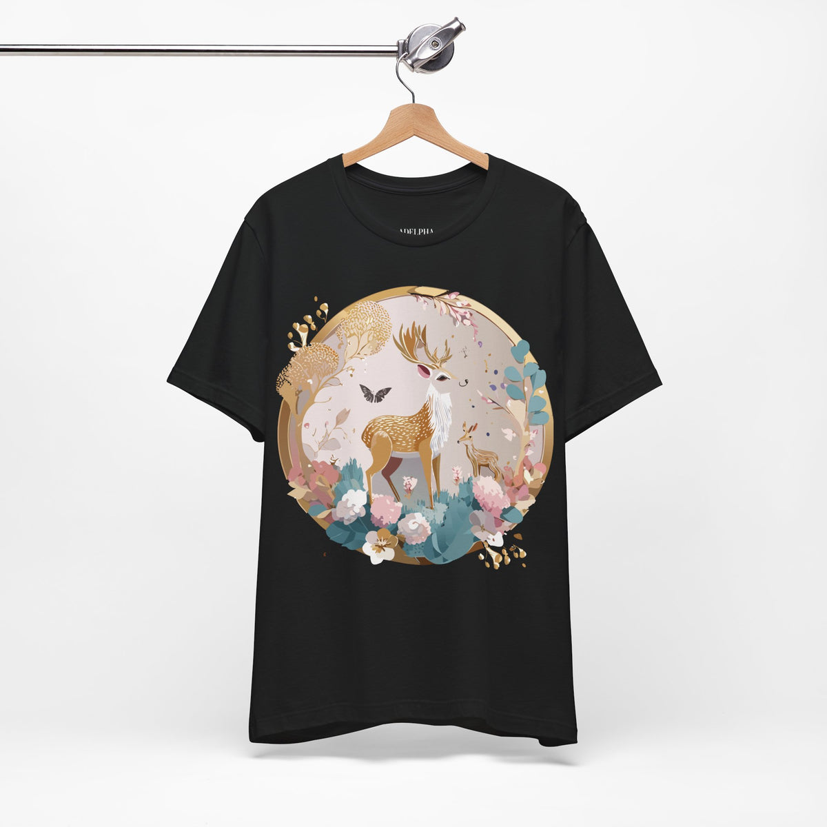 Medallion Graphic Unisex Cotton Bella+Canvas Tee with Art Design d83