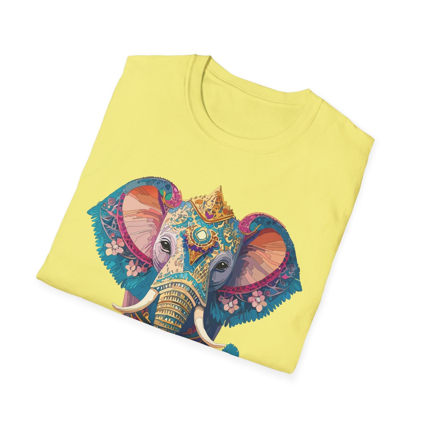 Elephant Shirt Unisex Animal Tee Softstyle 100 Percent Ring Spun Cotton Gildan 64000