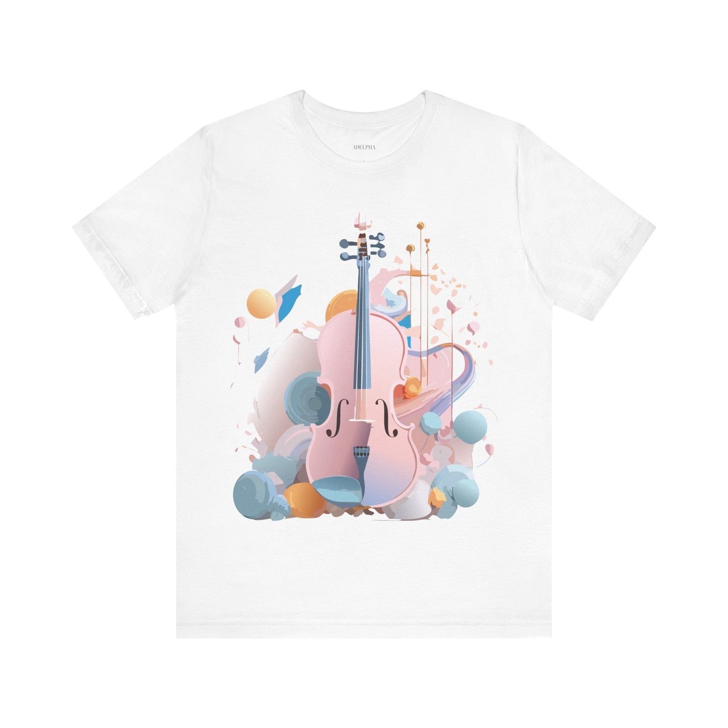 Music Graphic Unisex 100 Cotton Vintage Art with Musical Elements Tee 16