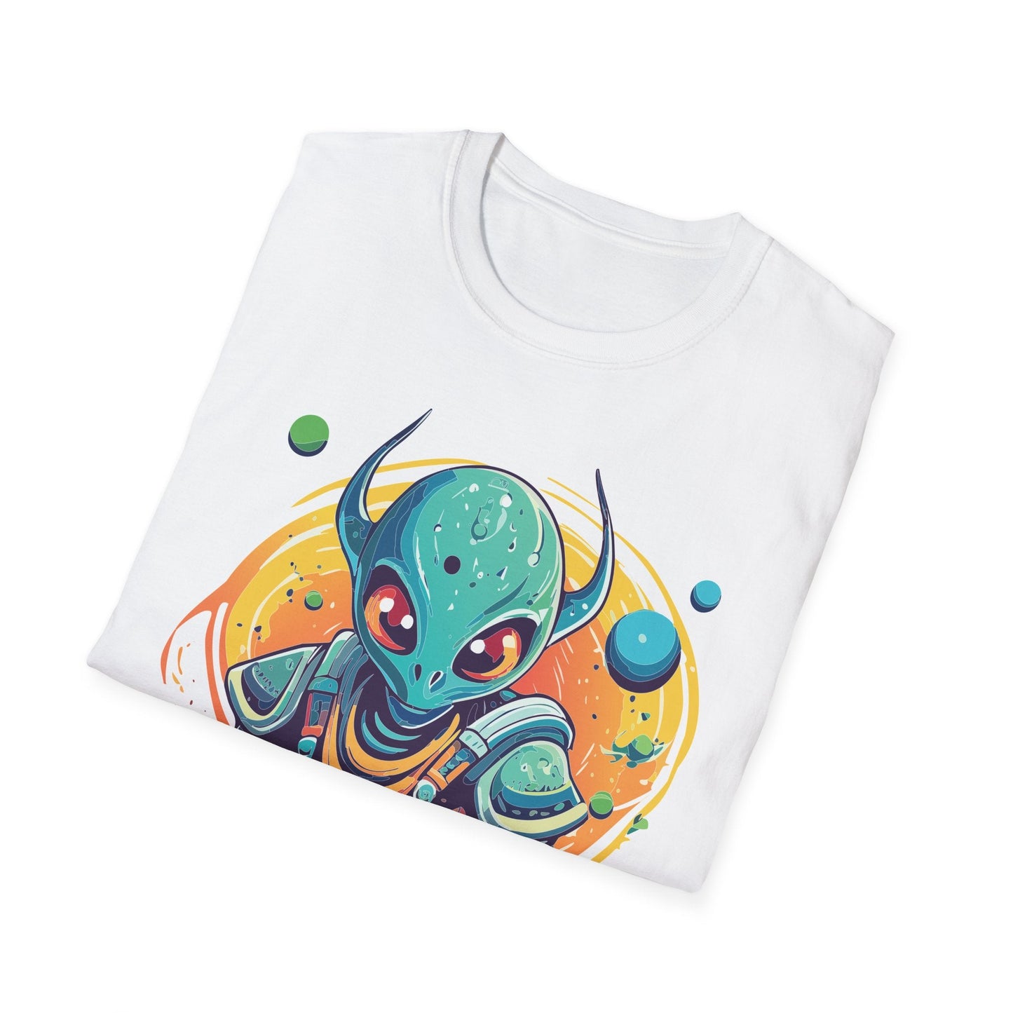 Alien Cosmos Shirt Unisex Softstyle Tee With Alien Art Design Space Theme Graphic Tee