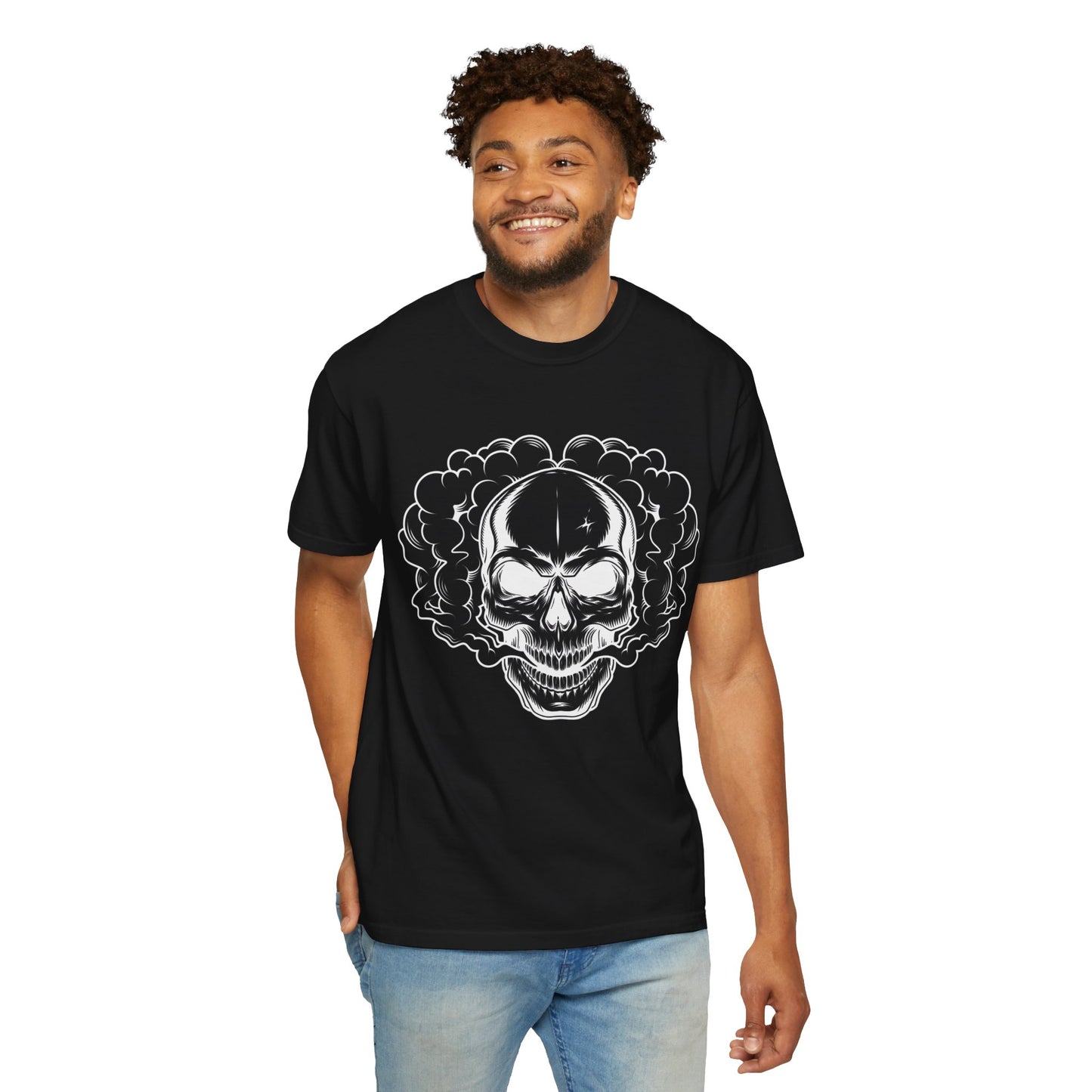 Unisex Cotton Tee Shirt with Skull