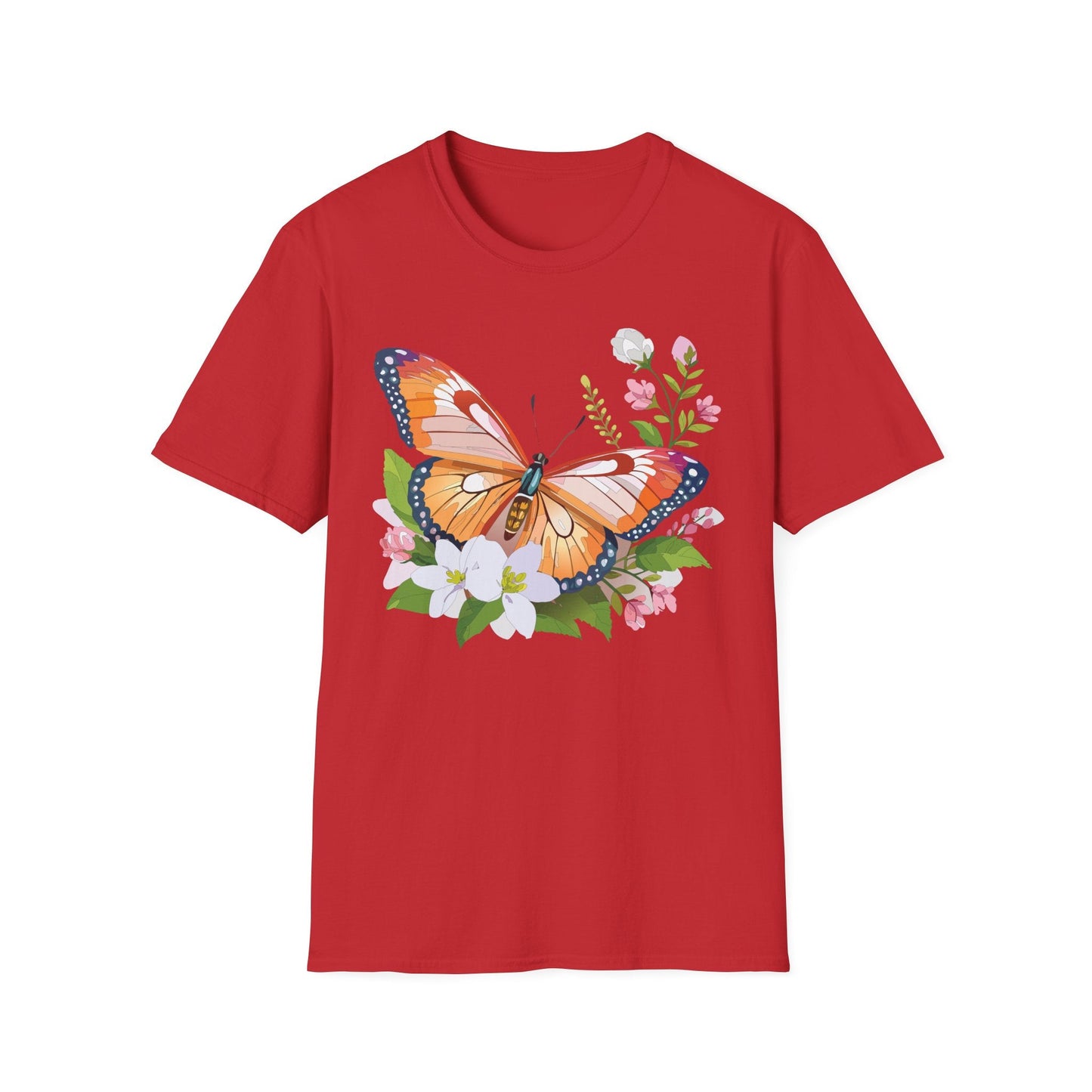 Butterfly Shirt Unisex T Shirt Gildan 64000 Softstyle 100 Percent Ring Spun Cotton