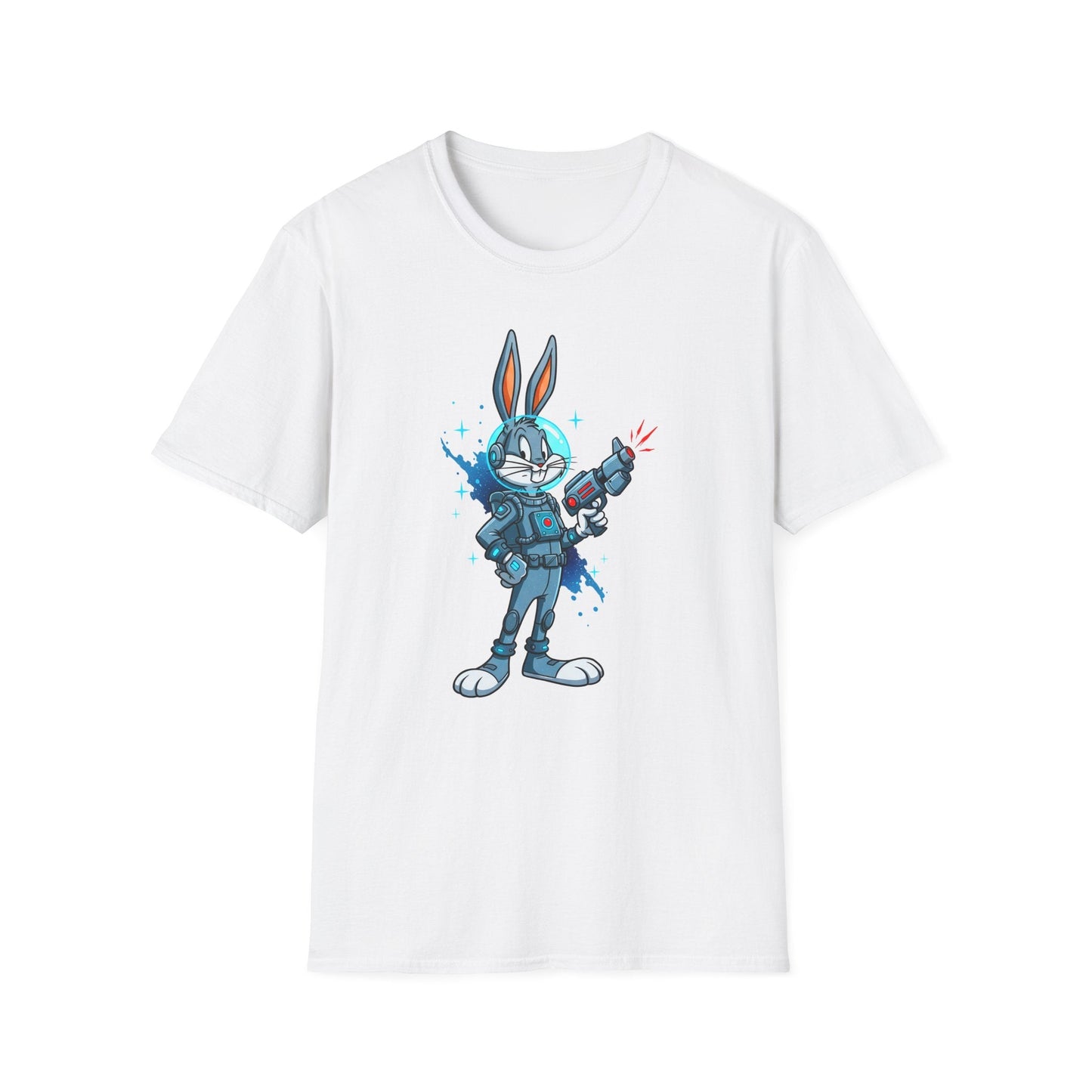 Bugs Bunny Shirt Unisex Gildan Softstyle 64000 Cartoon Tee 100 Percent Ring Spun Cotton