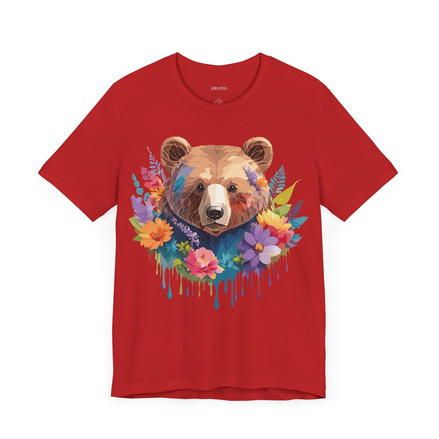 Bear Graphic Unisex 100 Cotton Short Sleeve Art Design Vintage T-Shirt 3
