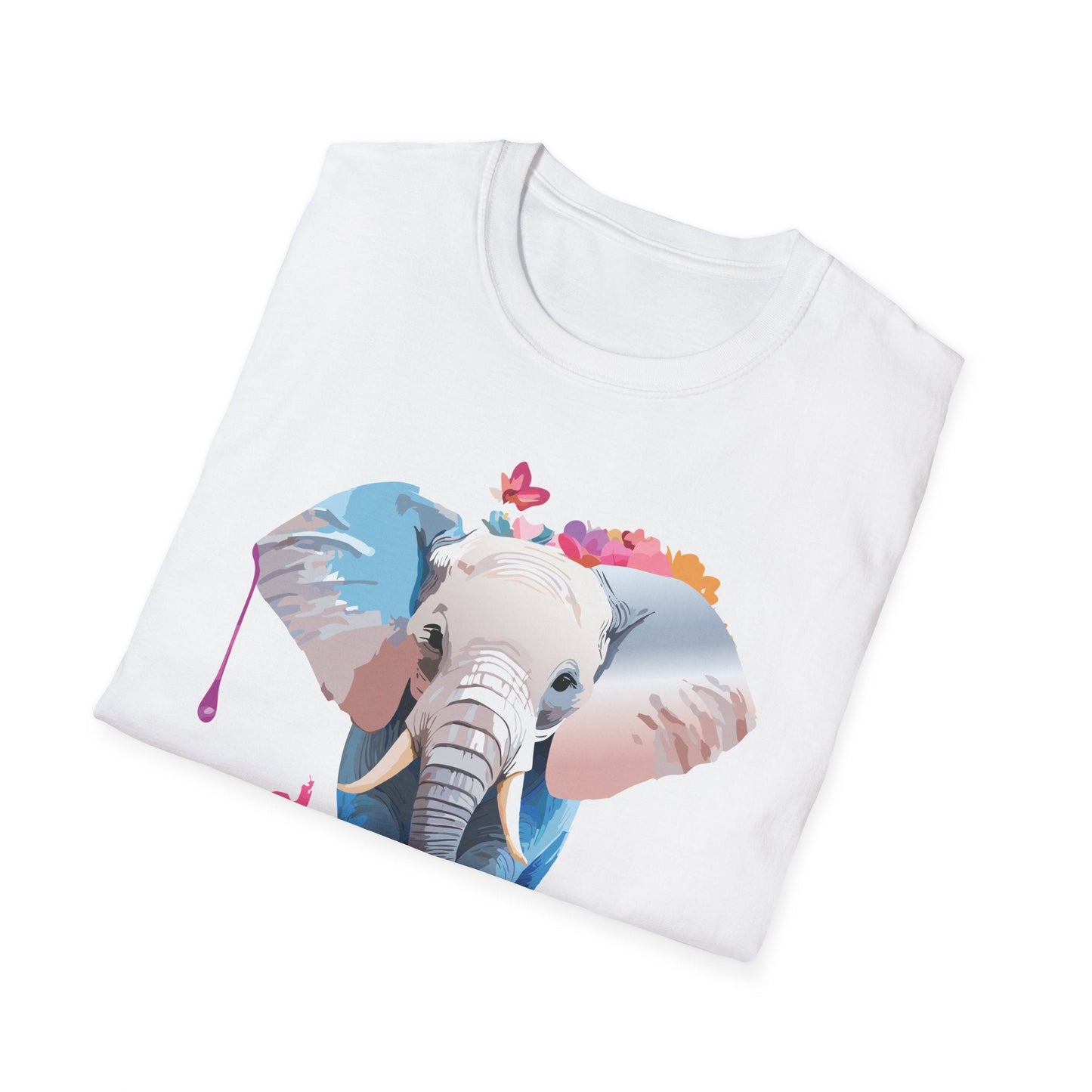 Elephant T Shirt Unisex Softstyle 64000 Graphic Elephant Illustration Animal Tee For Everyday Wear