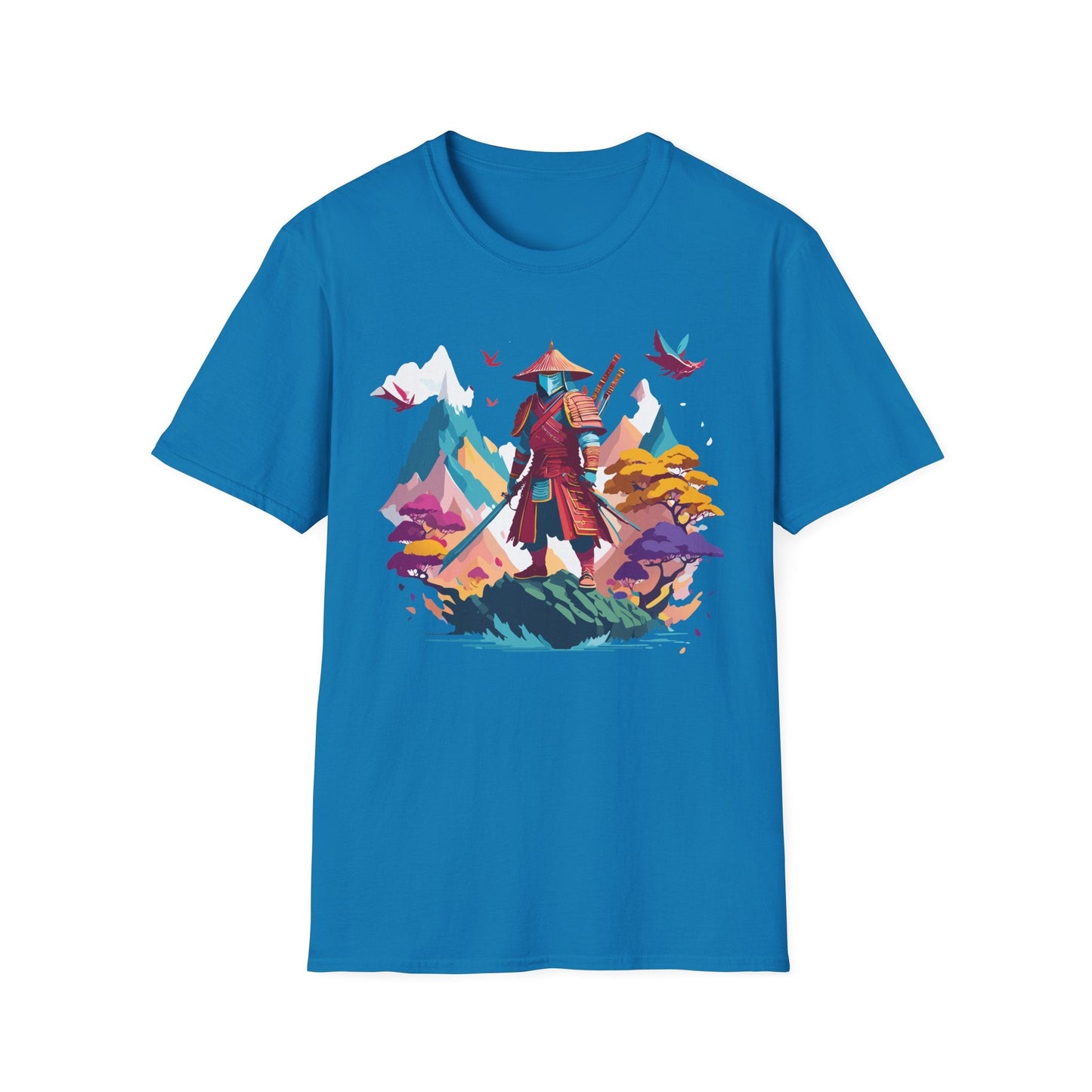 Samurai Shirt Unisex Samurai Tee Short Sleeve Gildan Softstyle 64000 100 Percent Ring Spun Cotton