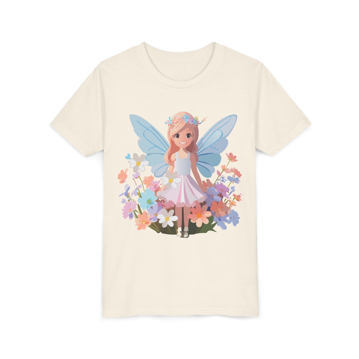 Enchanting Fairy Floral Youth Short Sleeve Tee - Perfect for Spring Celebrations (9-14)