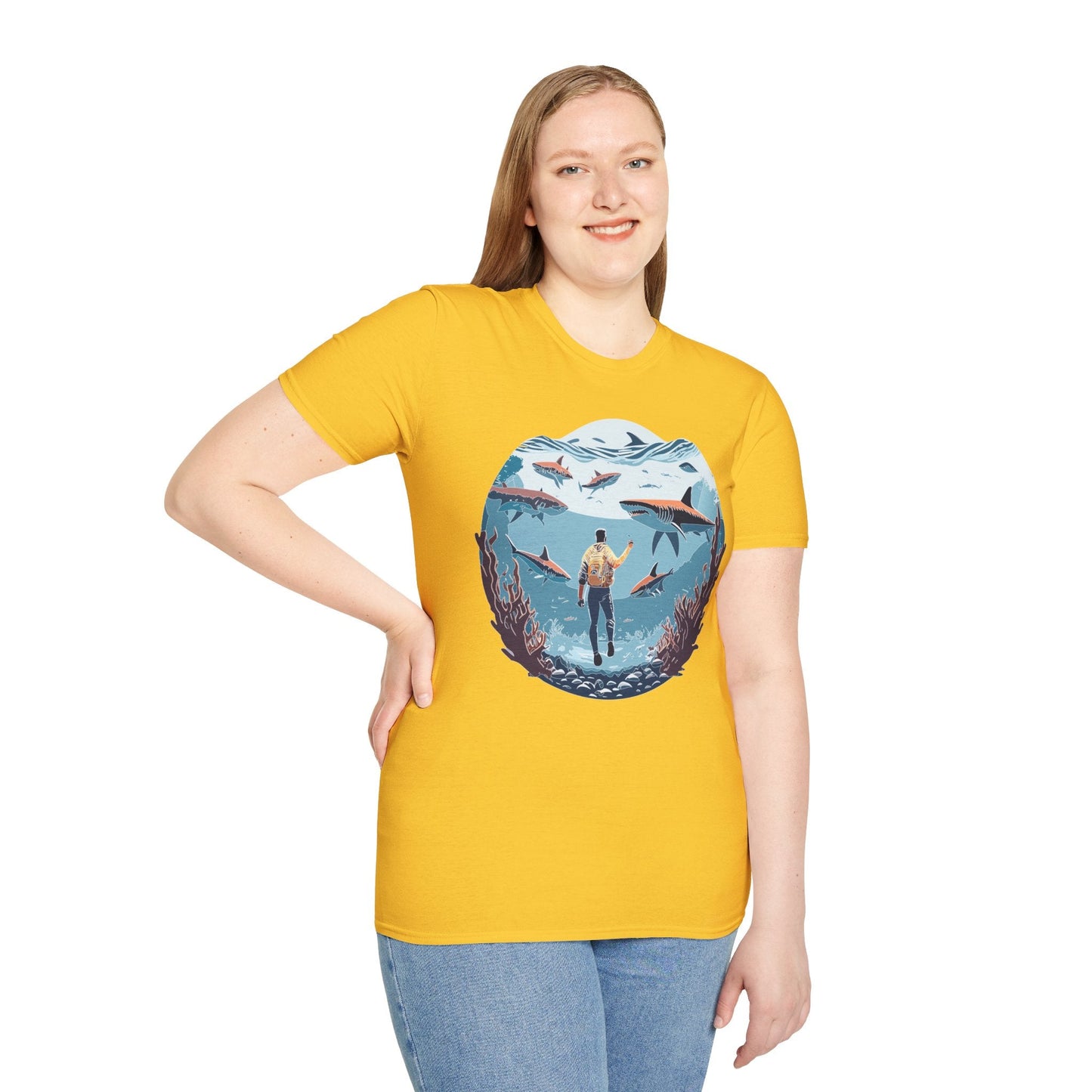 Ocean Graphic Unisex Softstyle Cotton Tee 2