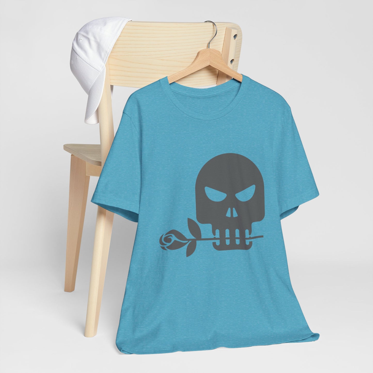 Unisex Cotton Tee Shirt with Skull