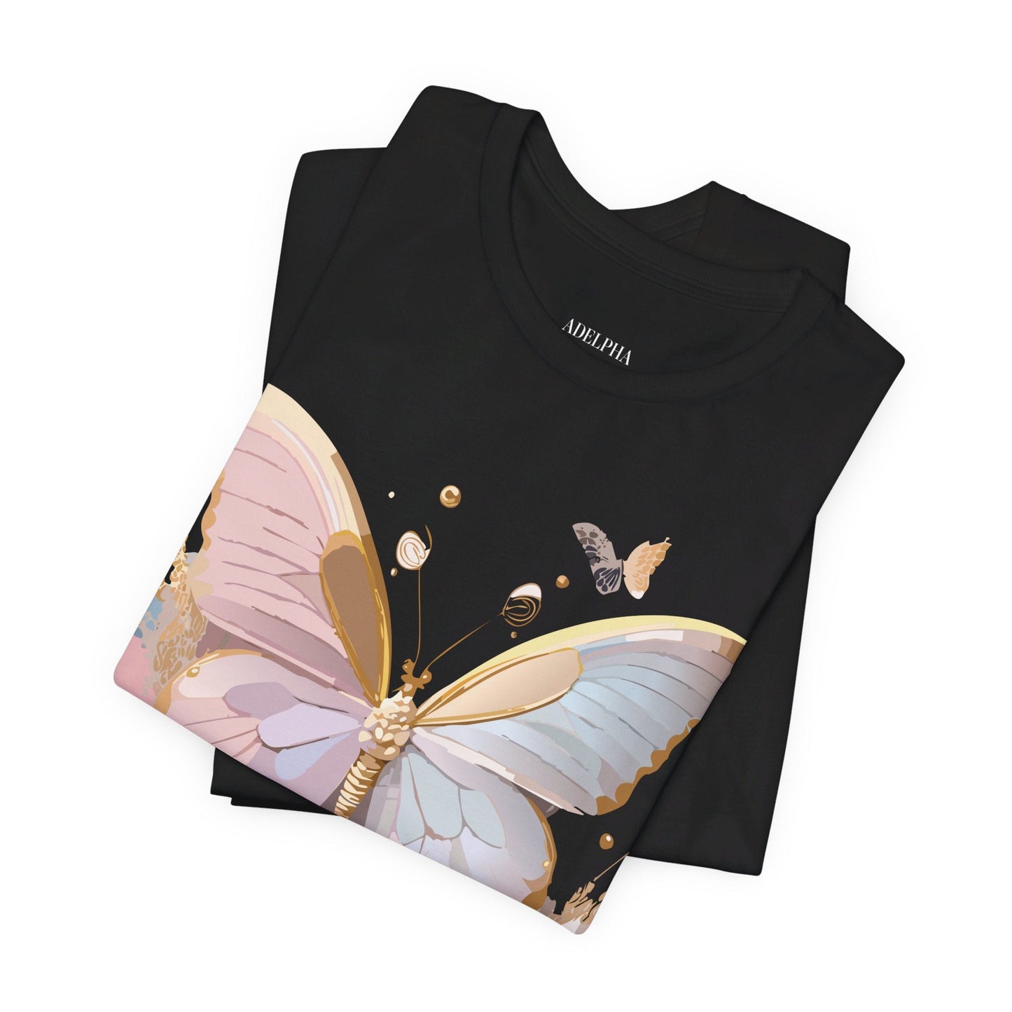 Butterfly Graphic Unisex 100 Cotton Lightweight Vintage Floral Design Jersey Tee 12
