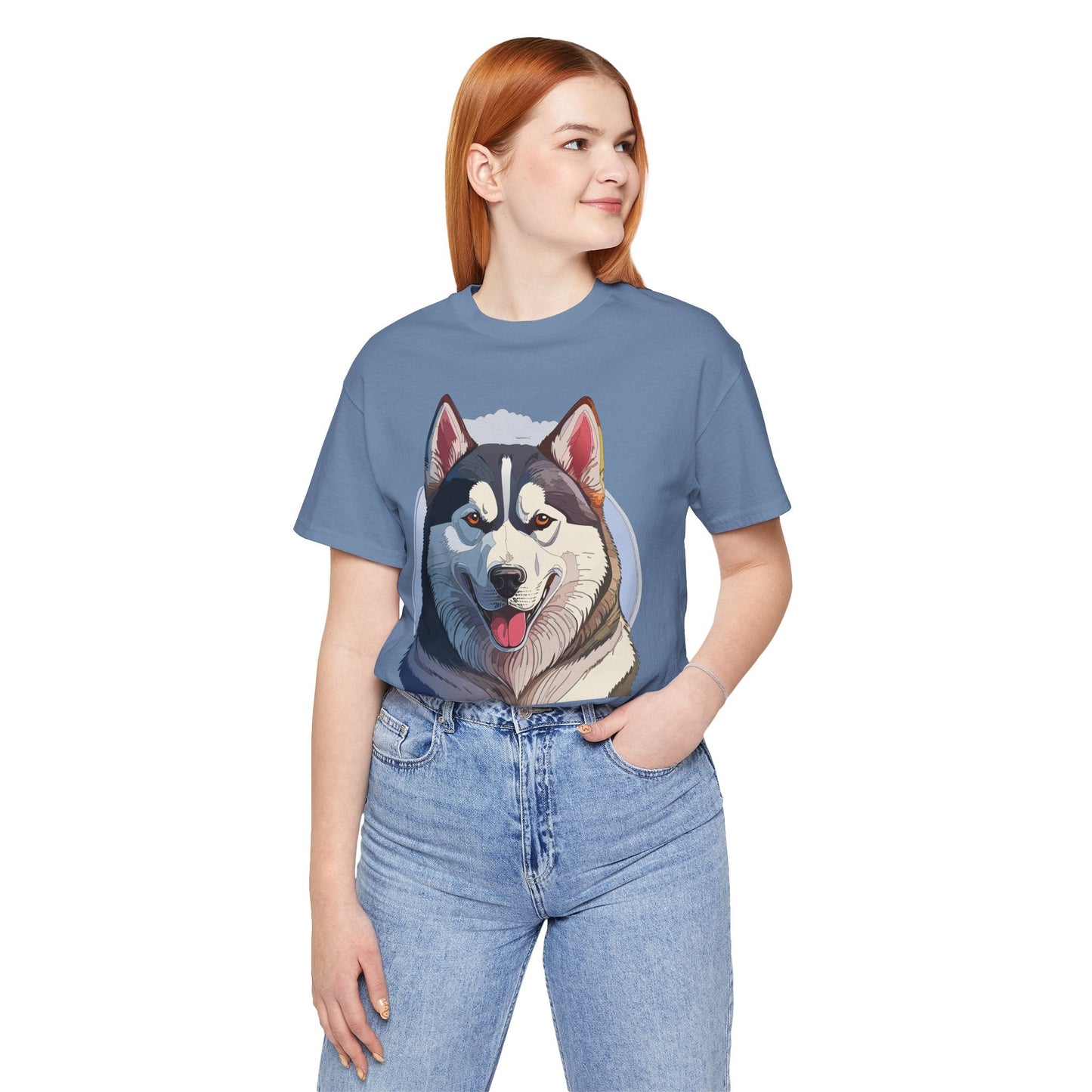 Unisex Animal Shirt Art Design Tee With Wild Animals Graphic Print Short Sleeve Style