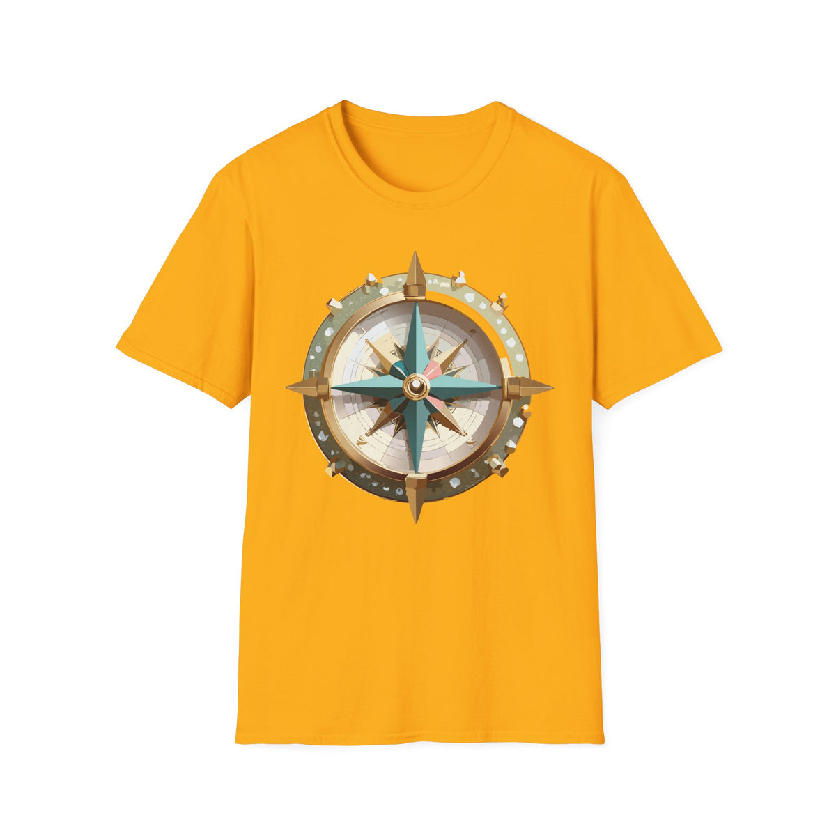 Nautical Compass Graphic T-Shirt | Vintage Navigation Compass Tee