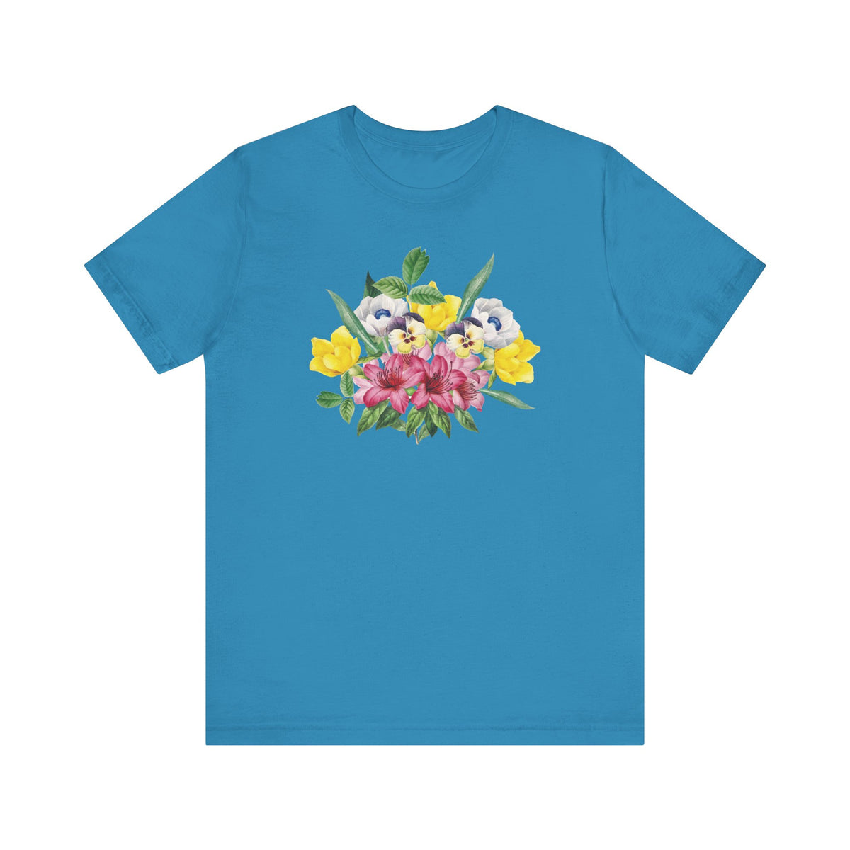 Floral Graphic Tee Shirt - Bella+Canvas Unisex 100 Cotton 49