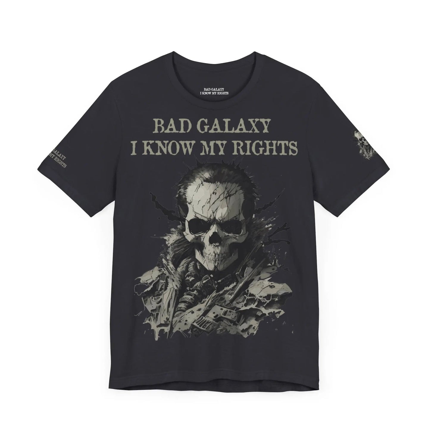 Bad Galaxy Skull T Shirt Made In USA 100 Percent Cotton Eco Friendly Inks Durable Stitching
