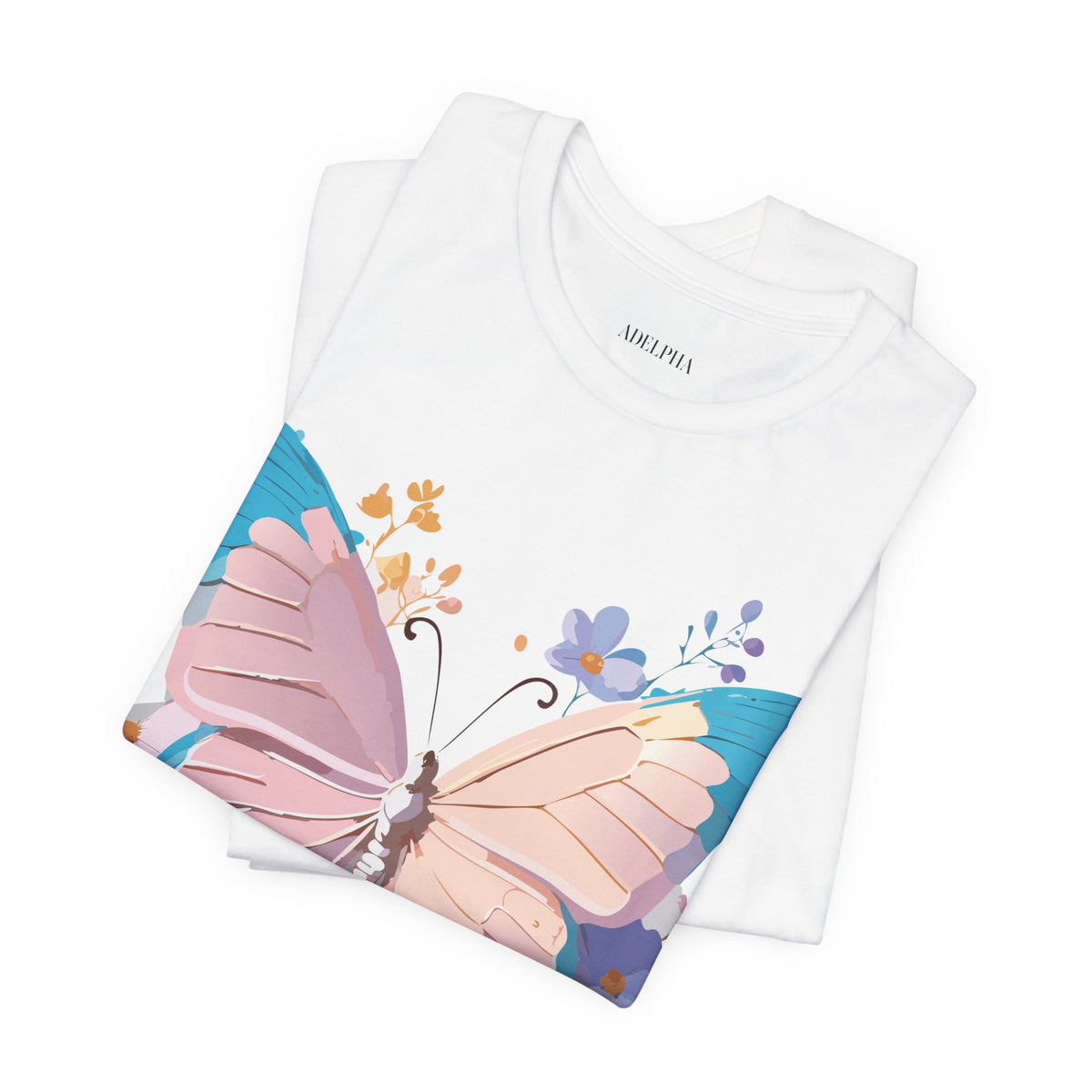 Butterfly Graphic Unisex Cotton Bella+Canvas Tee with Art Design n26