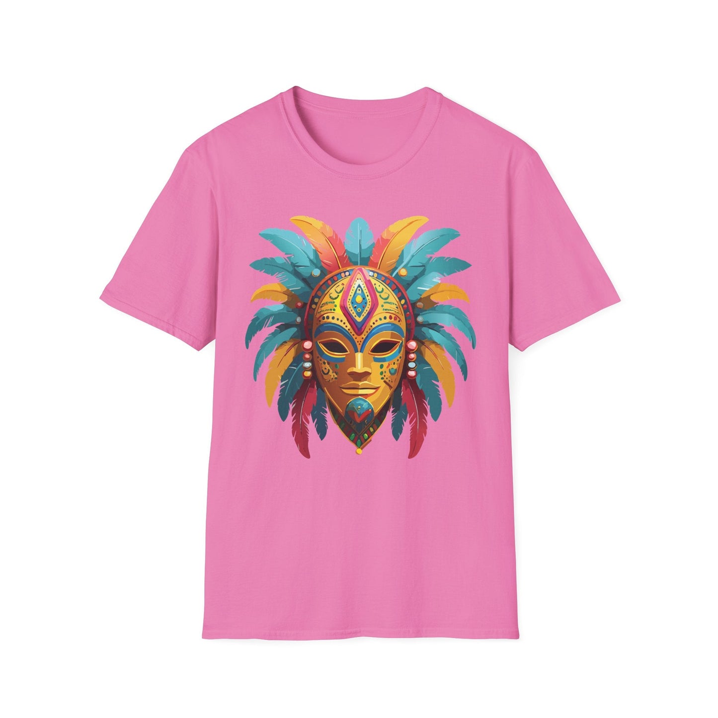 Unisex Mask Tee Shirt Masquerade Design Softstyle Gildan 64000 Comfortable Cotton Tee